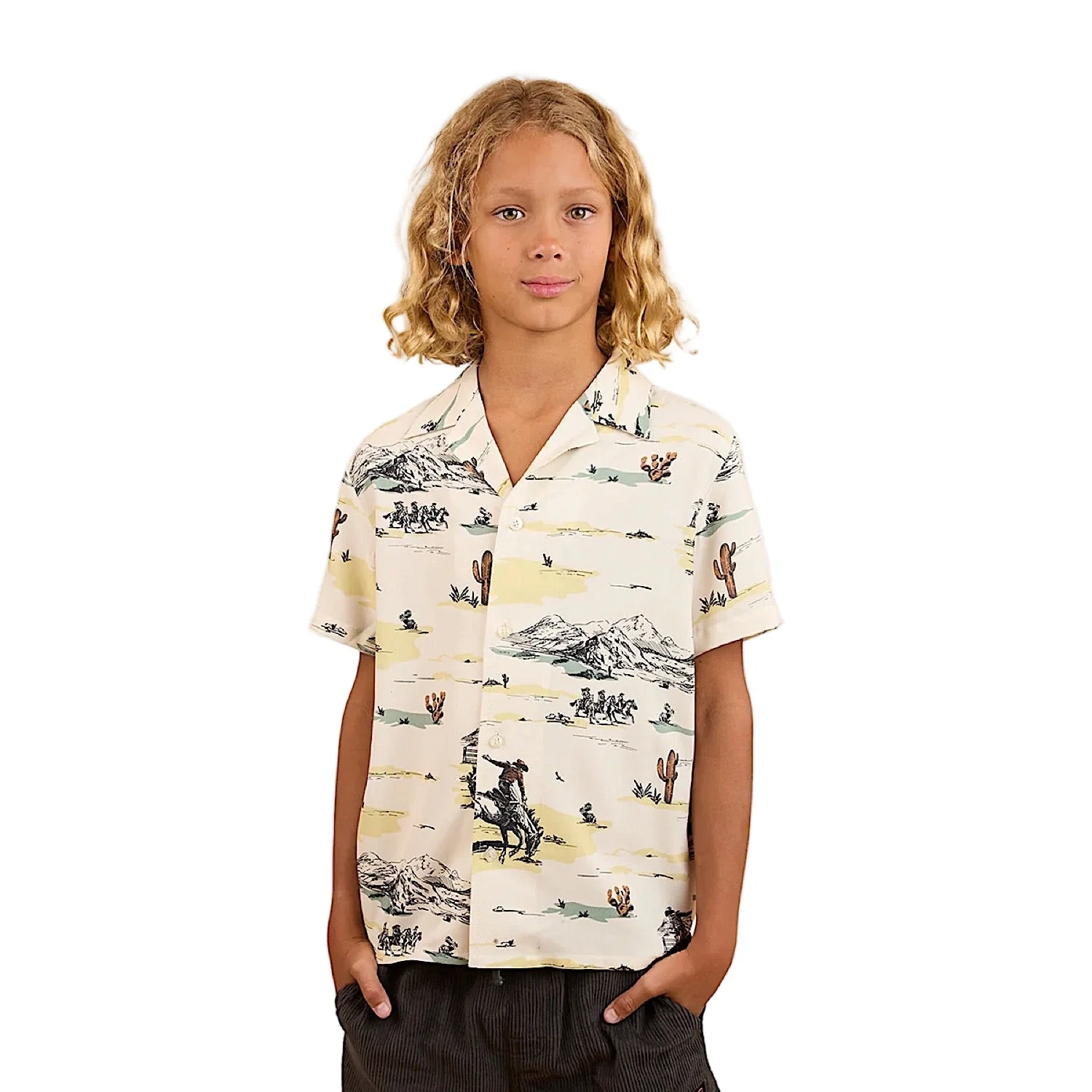 Ringers Western Kid's Rodeo Party Shirt - Off White