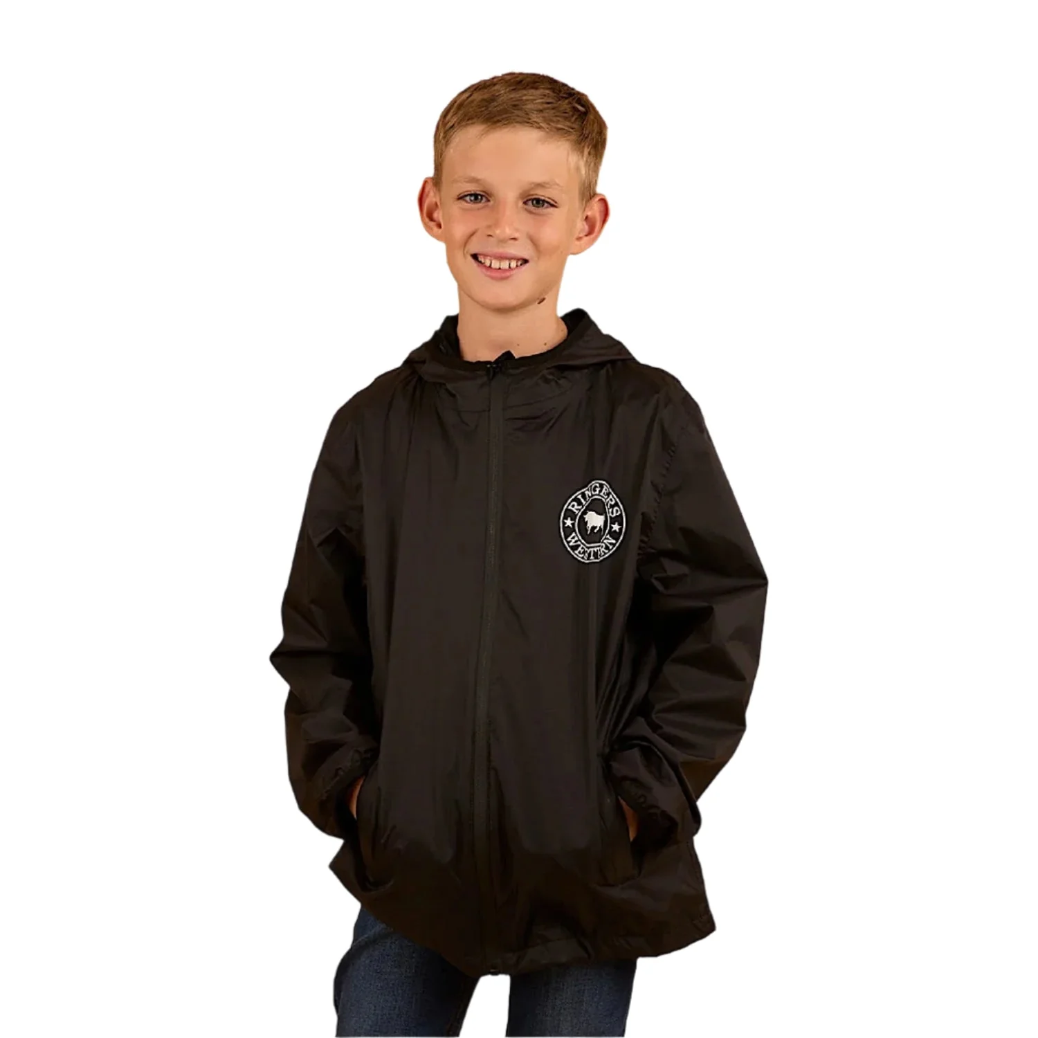 Ringers Western Kid's Signature Bull Spray Jacket - Black - Image 2