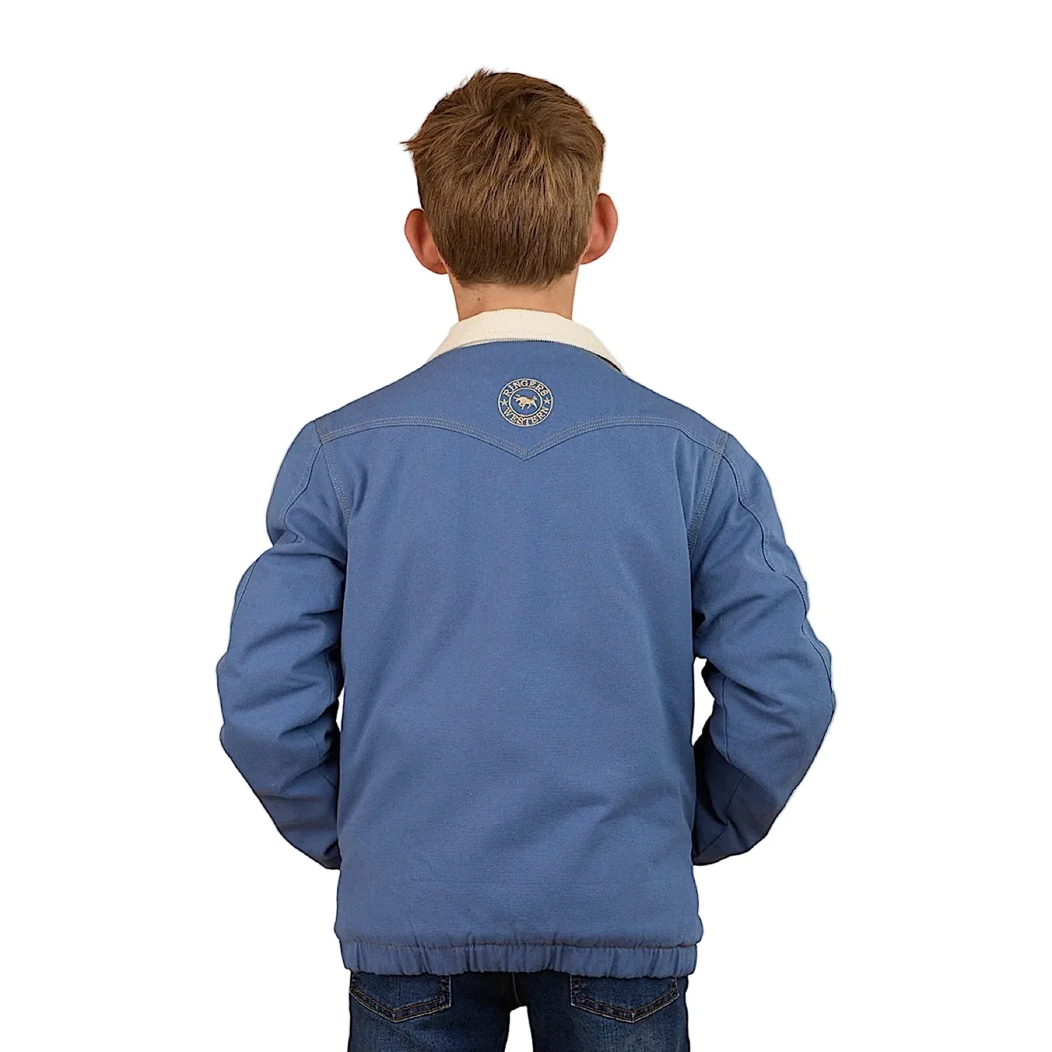 Ringers Western Kid's Westbury Western Jacket - Yale Blue - Image 4