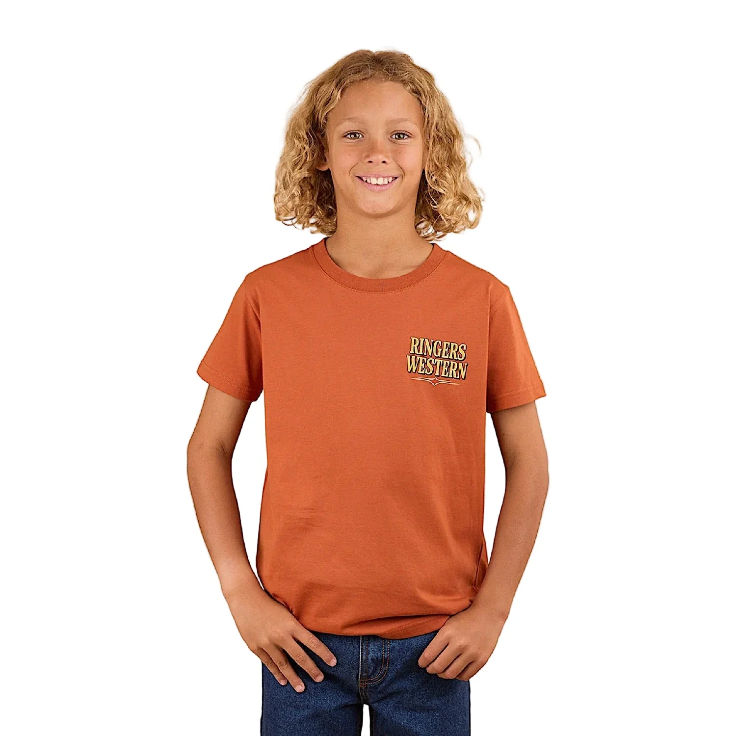 Ringers Western Kid's Workhorse Classic Fit T-Shirt - Rust