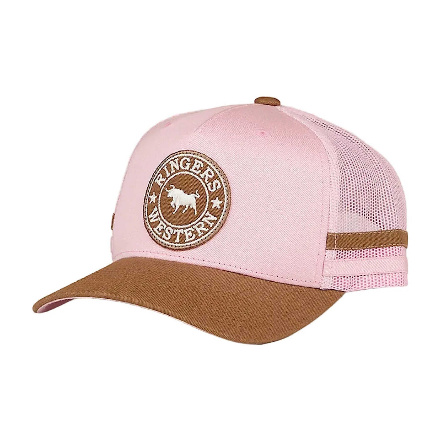Ringers Western McCoy Kid's Trucker Cap - Pink/Clay