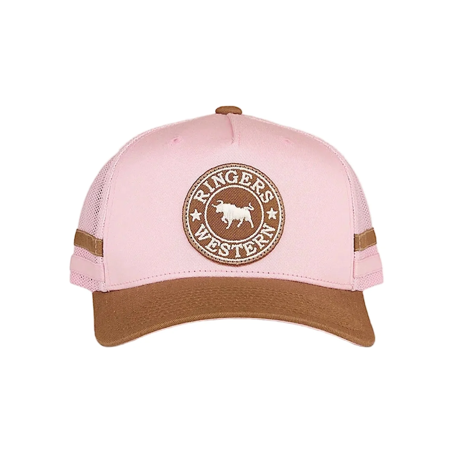 Ringers Western McCoy Kid's Trucker Cap - Pink/Clay - Image 3