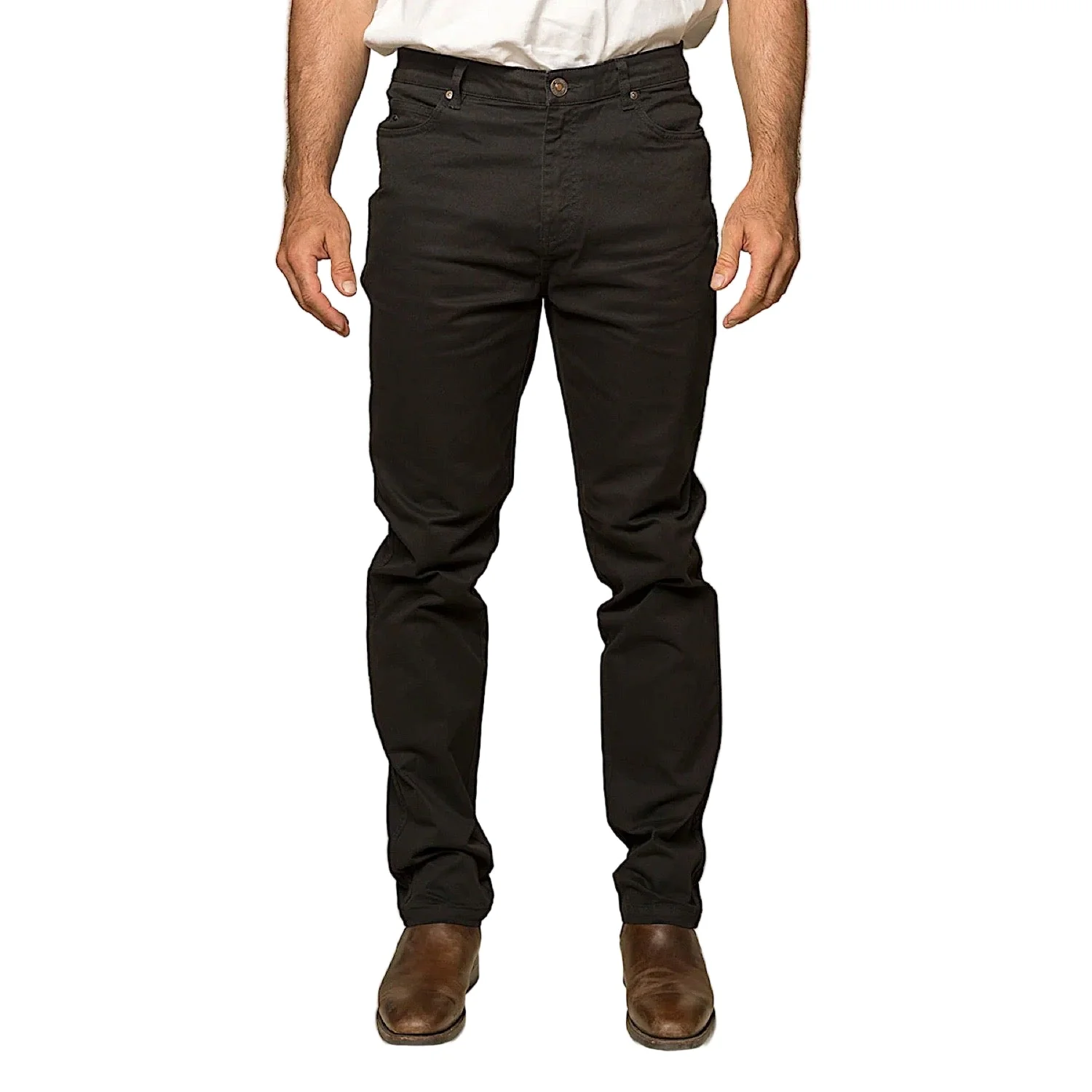 Ringers Western Men's Avondale 5 Pocket Stretch Drill Jeans - Black