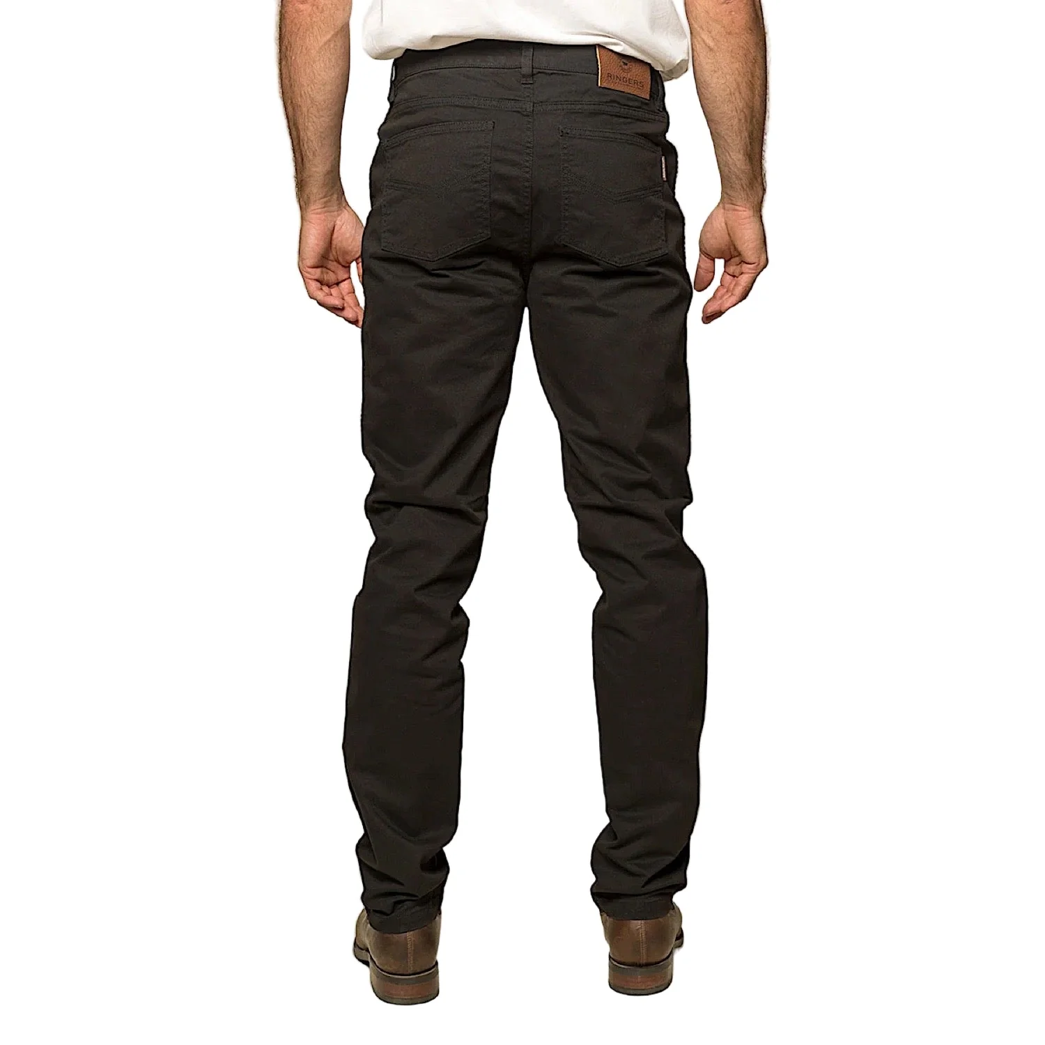 Ringers Western Men's Avondale 5 Pocket Stretch Drill Jeans - Black - Image 2