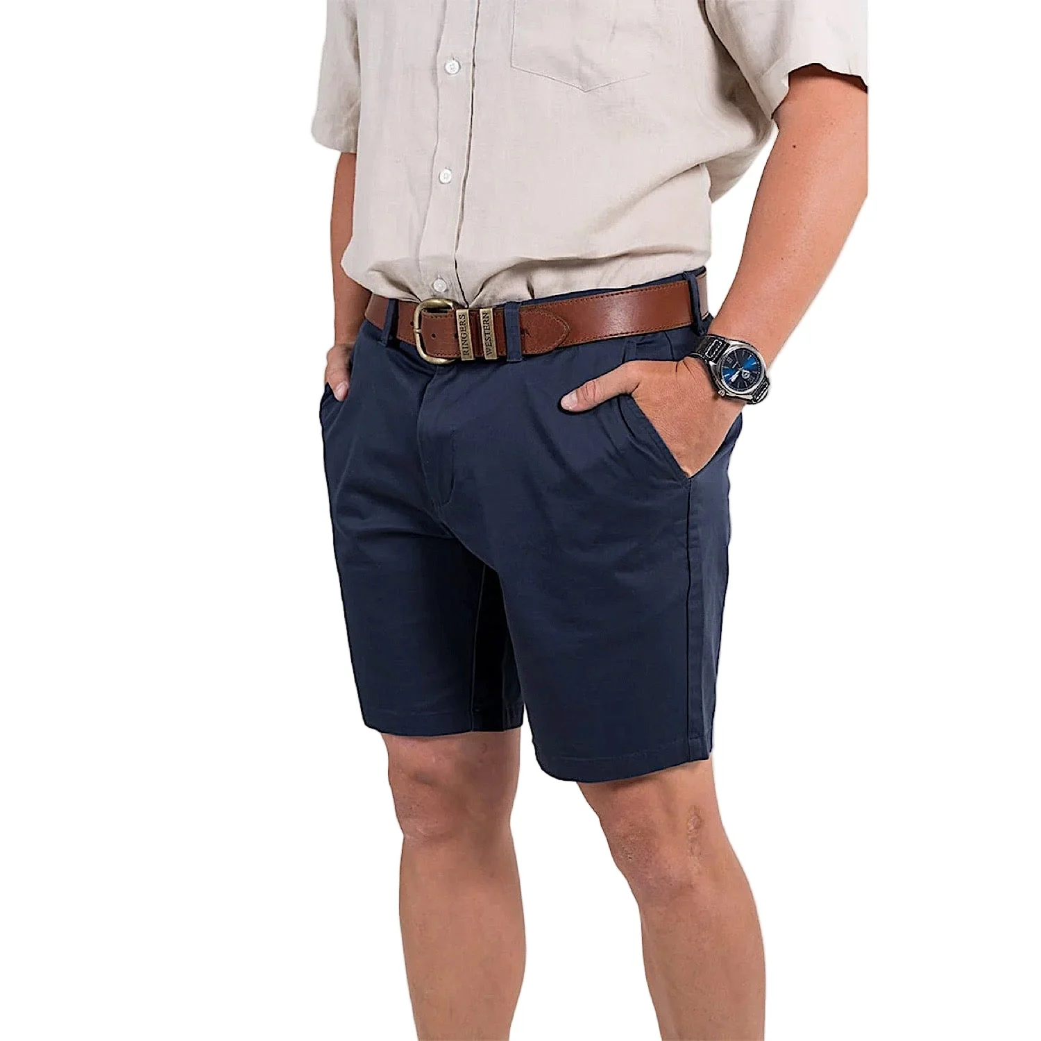 Ringers Western Men's Bingara Chino Shorts - Dark Navy