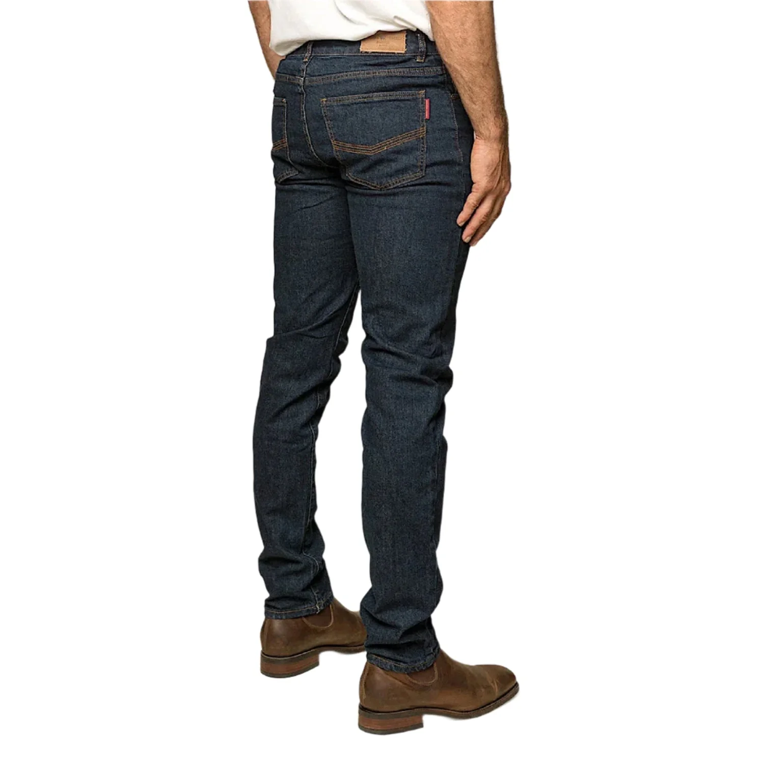 Ringers Western Men's Burke Tapered Leg Jean - Mid Blue - Image 4