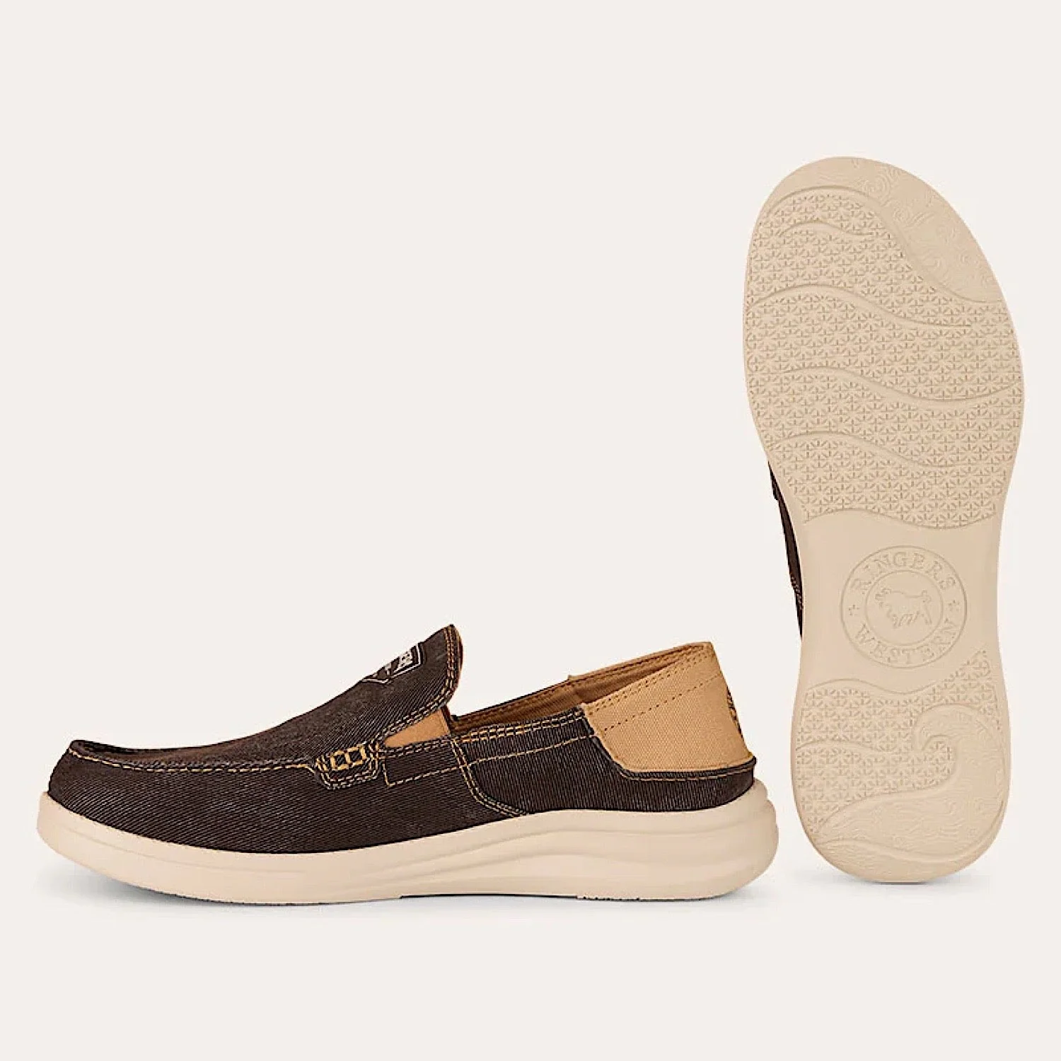 Ringers Western Men's Cruiza Slip-On - Dark Brown - Image 4