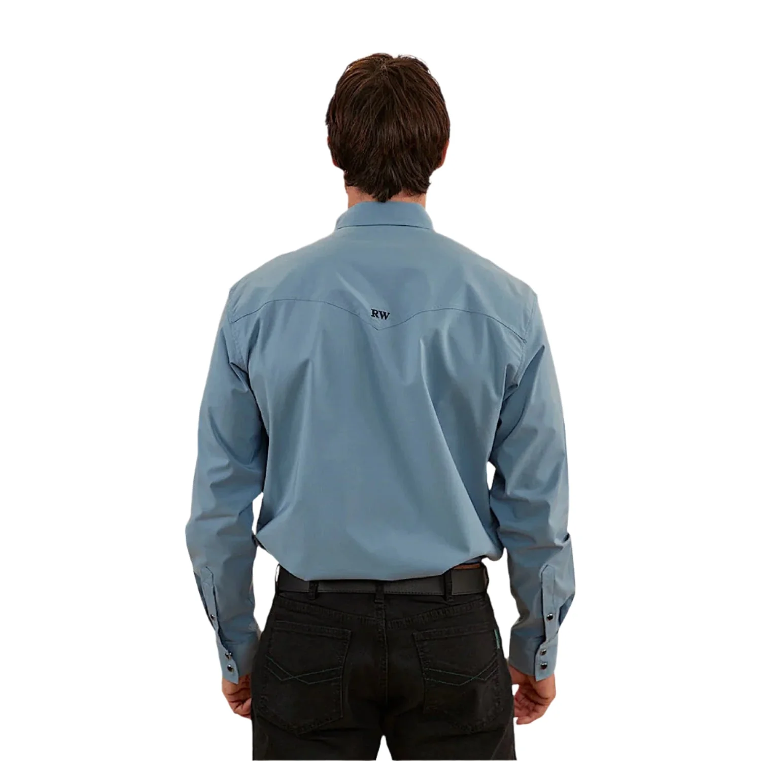 Ringers Western Men's Dillinger Western Shirt - Mid Blue - Image 2