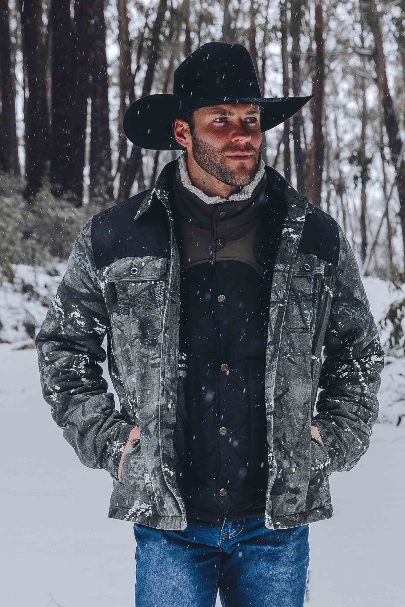 Ringers Western Men's Highfields Jacket - Black Camo - Image 7