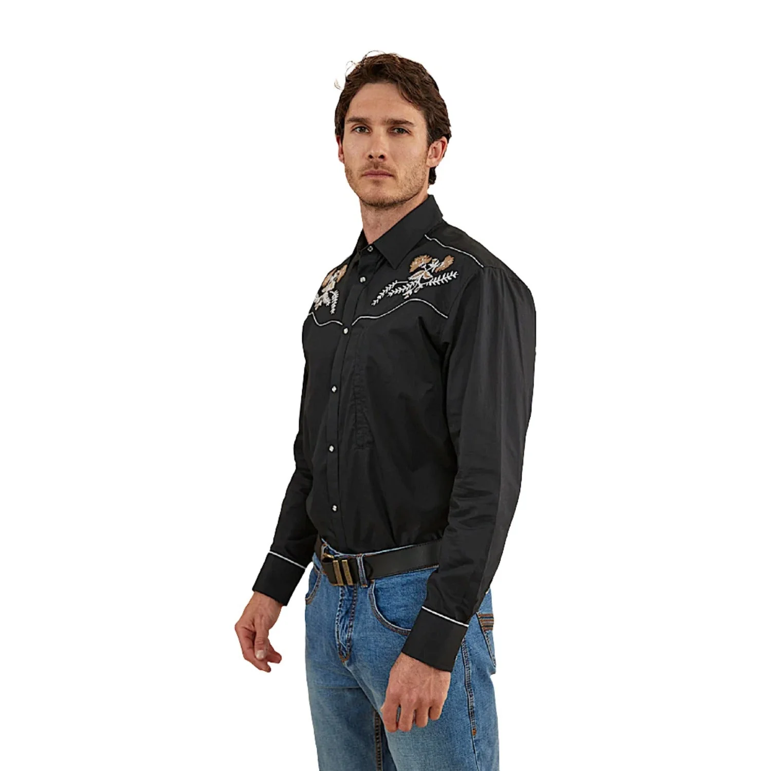 Ringers Western Men's Neilsen Western Dress Shirt - Black - Image 4