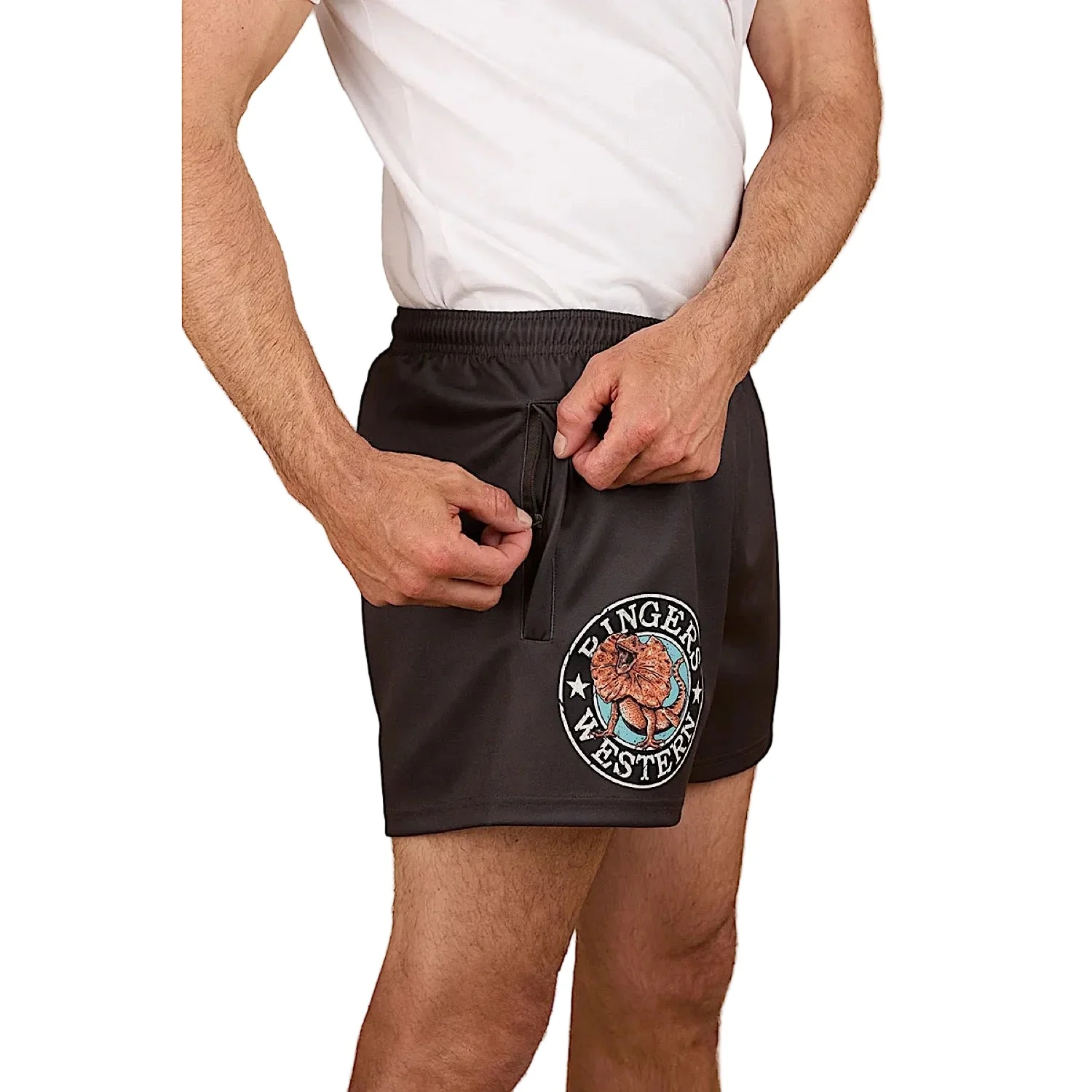 Ringers Western Outta Towner Footy Short - Charcoal - Image 2