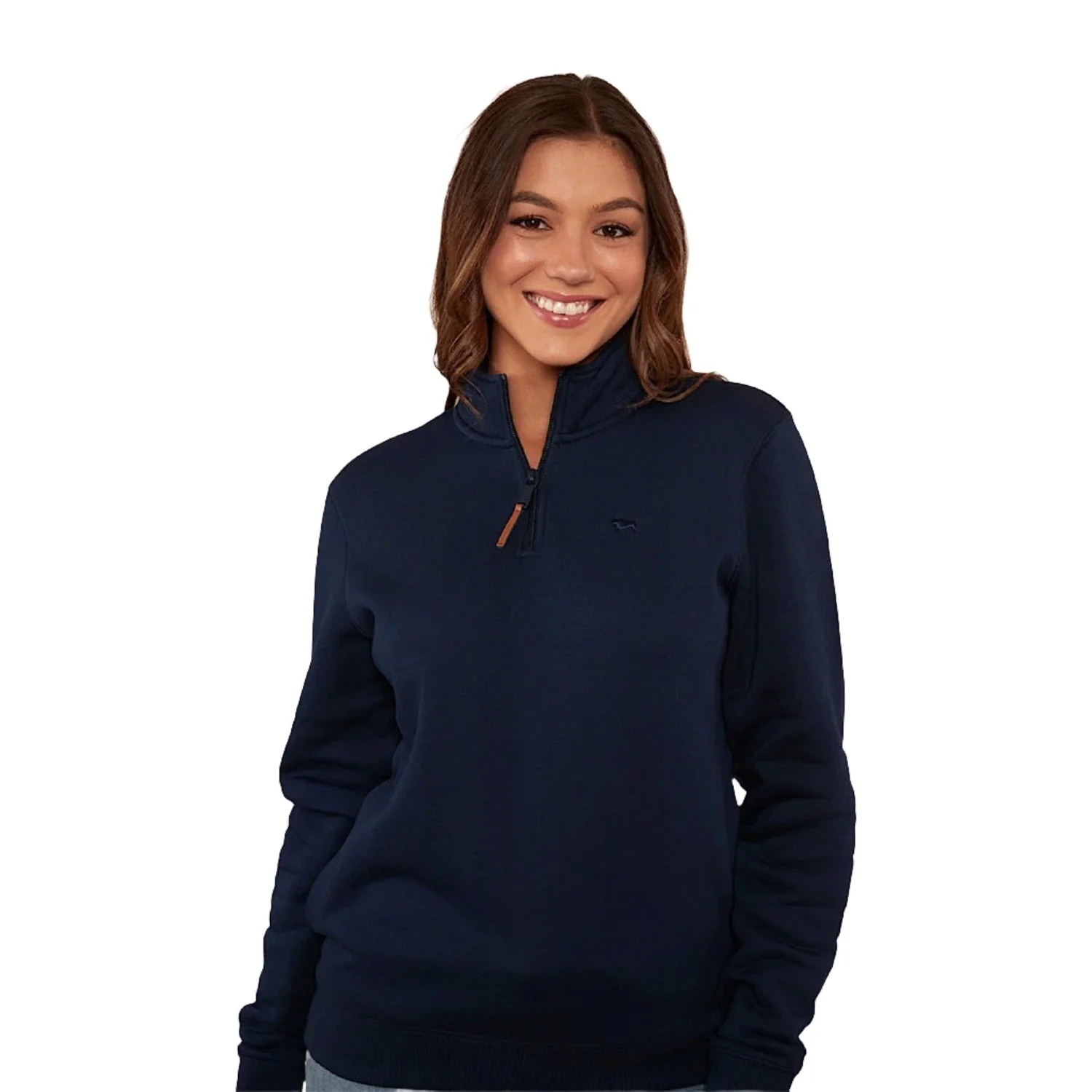 Ringers Western Women's Peninsula 1/4 Zip Crew - Navy - Image 3