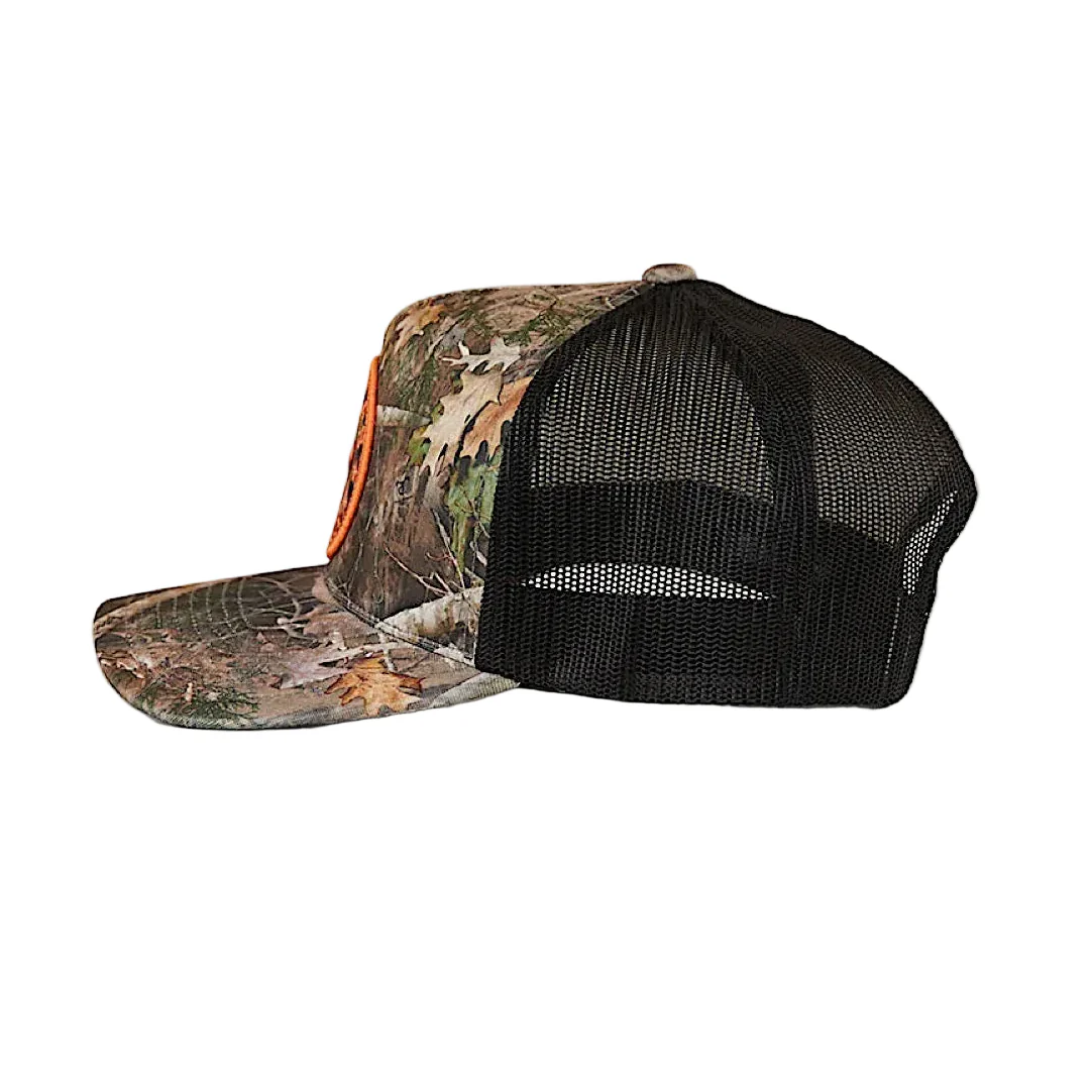 Ringers Western Signature Bull Trucker Cap - Leaf Camo/Orange - Image 2