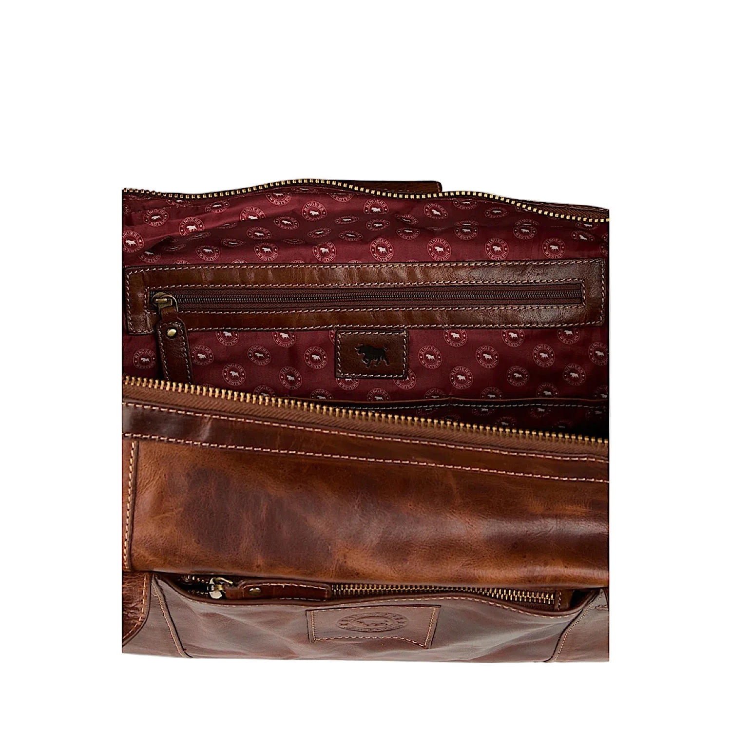 Ringers Western Toro Gino Overnighter Bag - Cognac - Image 6