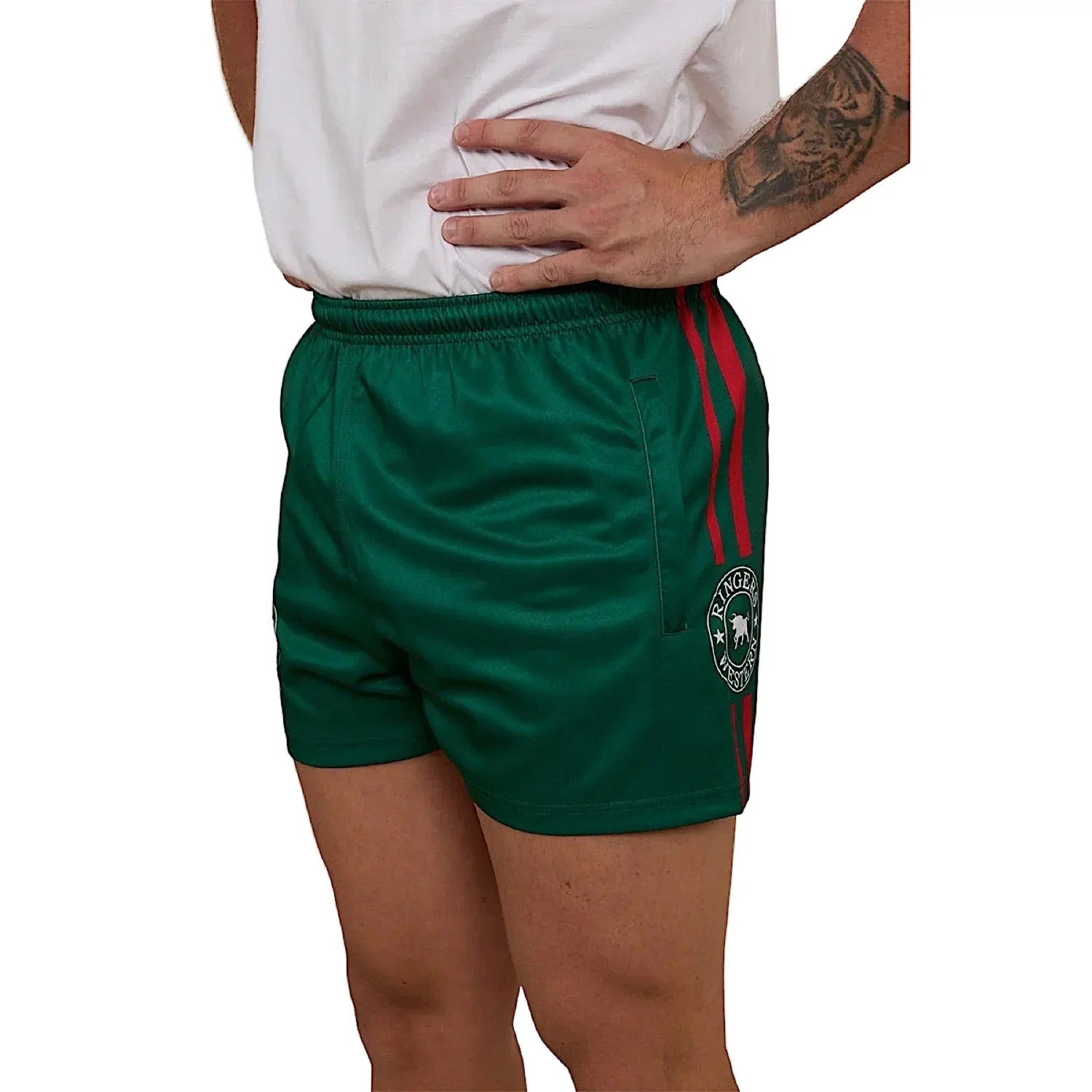 Ringers Western Unisex Footy Short - Lake Green - Image 3