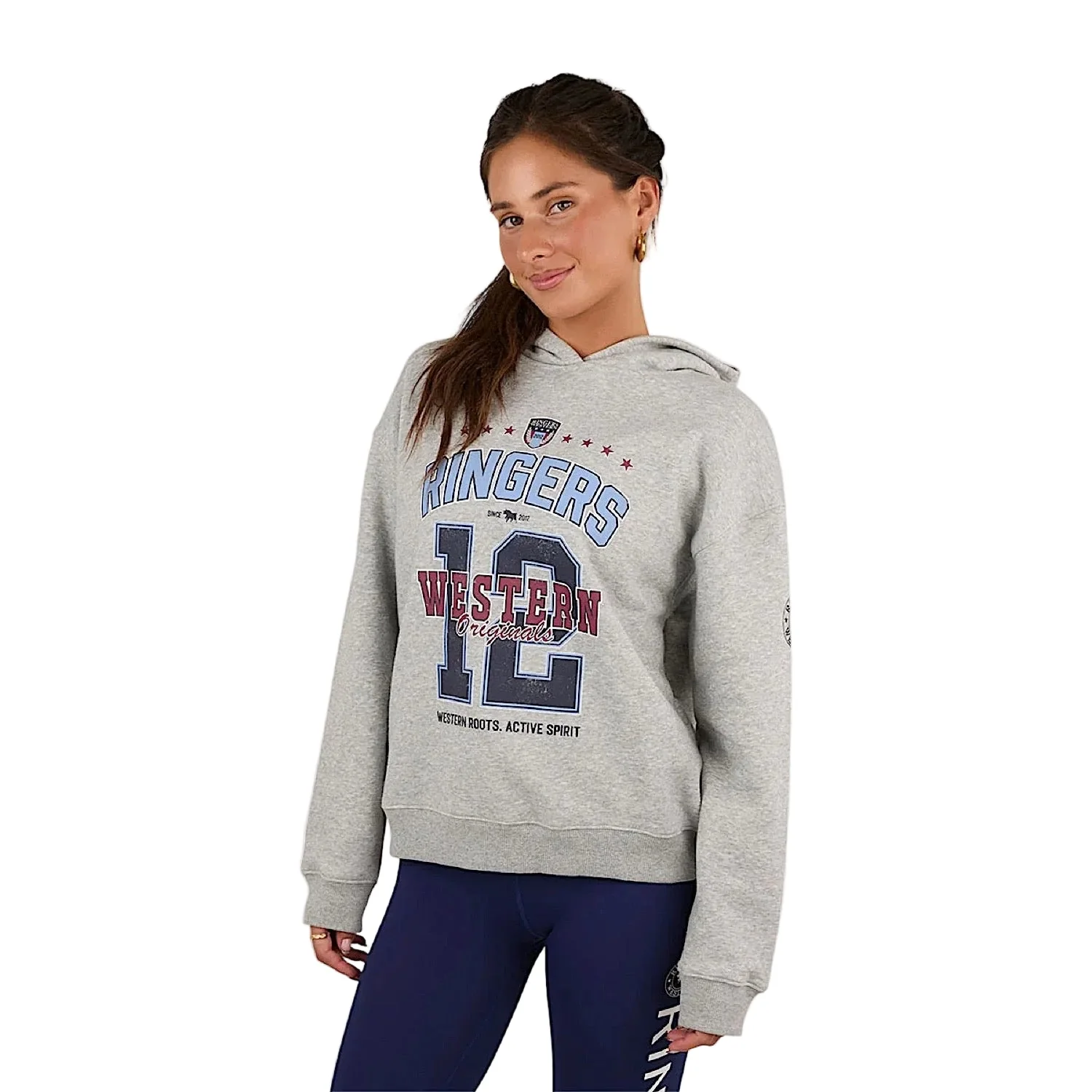 Ringers Western Women's Ace Oversized Hoodie - Grey Marle