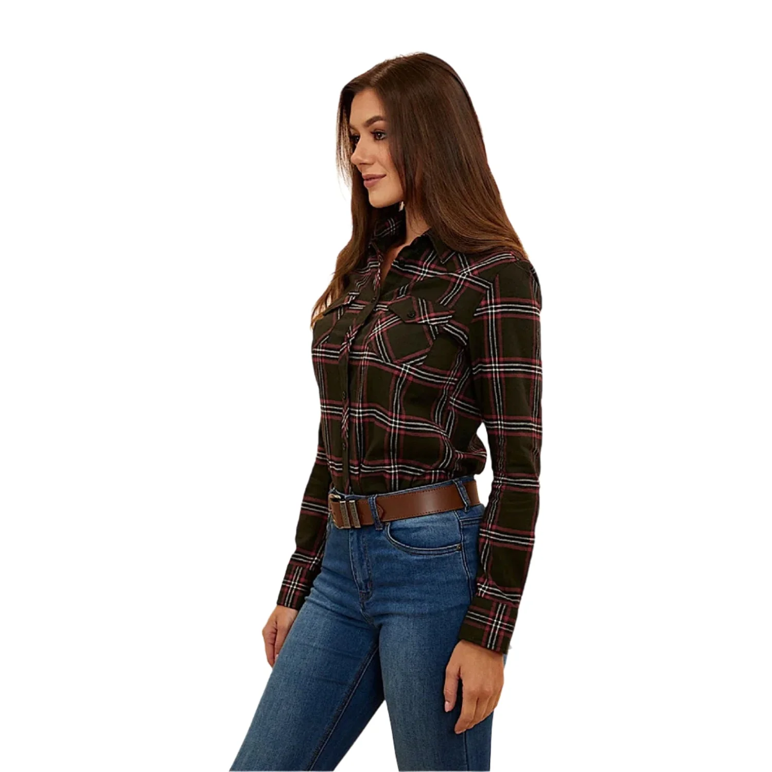 Ringers Western Women's Clementine Flannel - Charcoal - Image 2