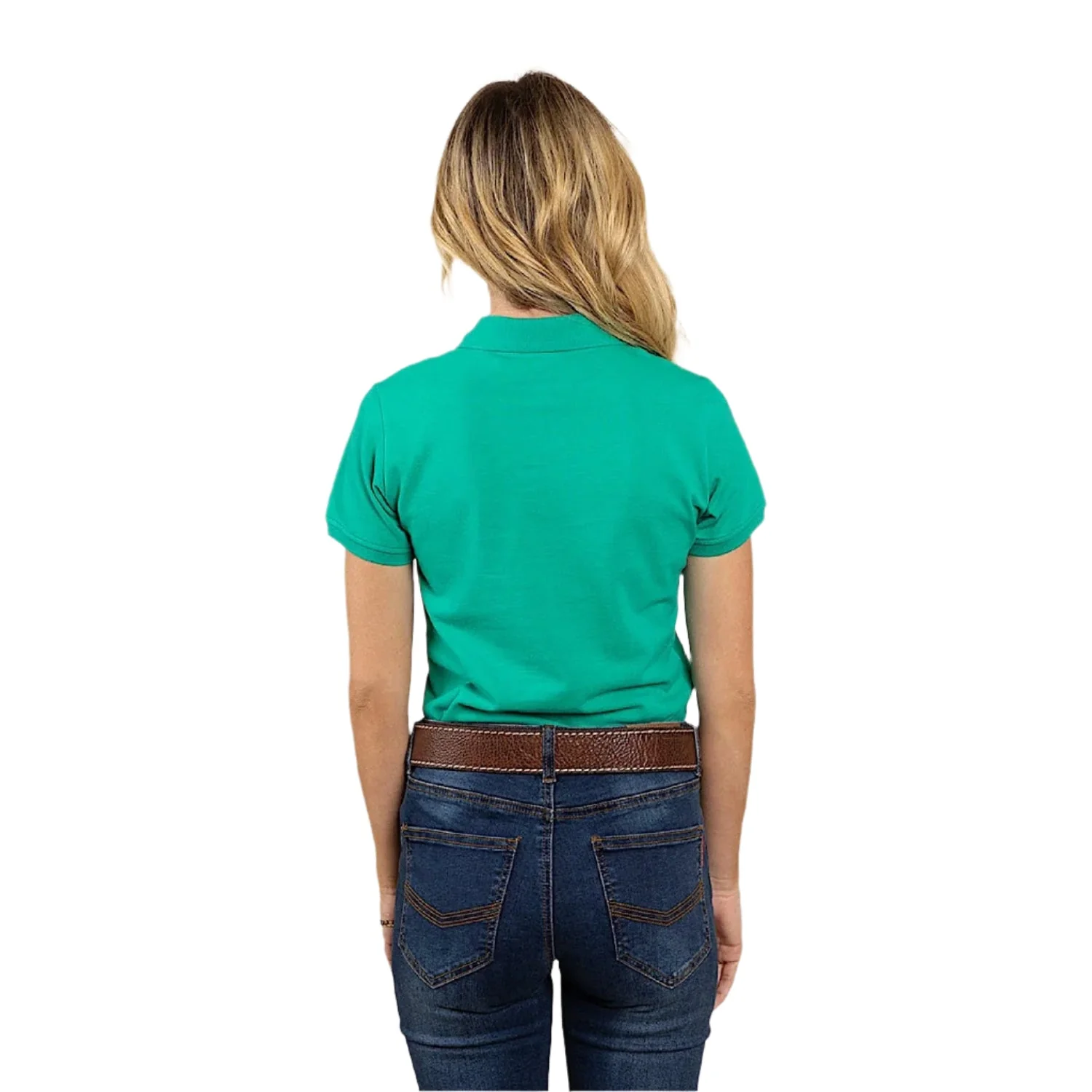 Ringers Western Women's Essential Polo - Green - Image 2