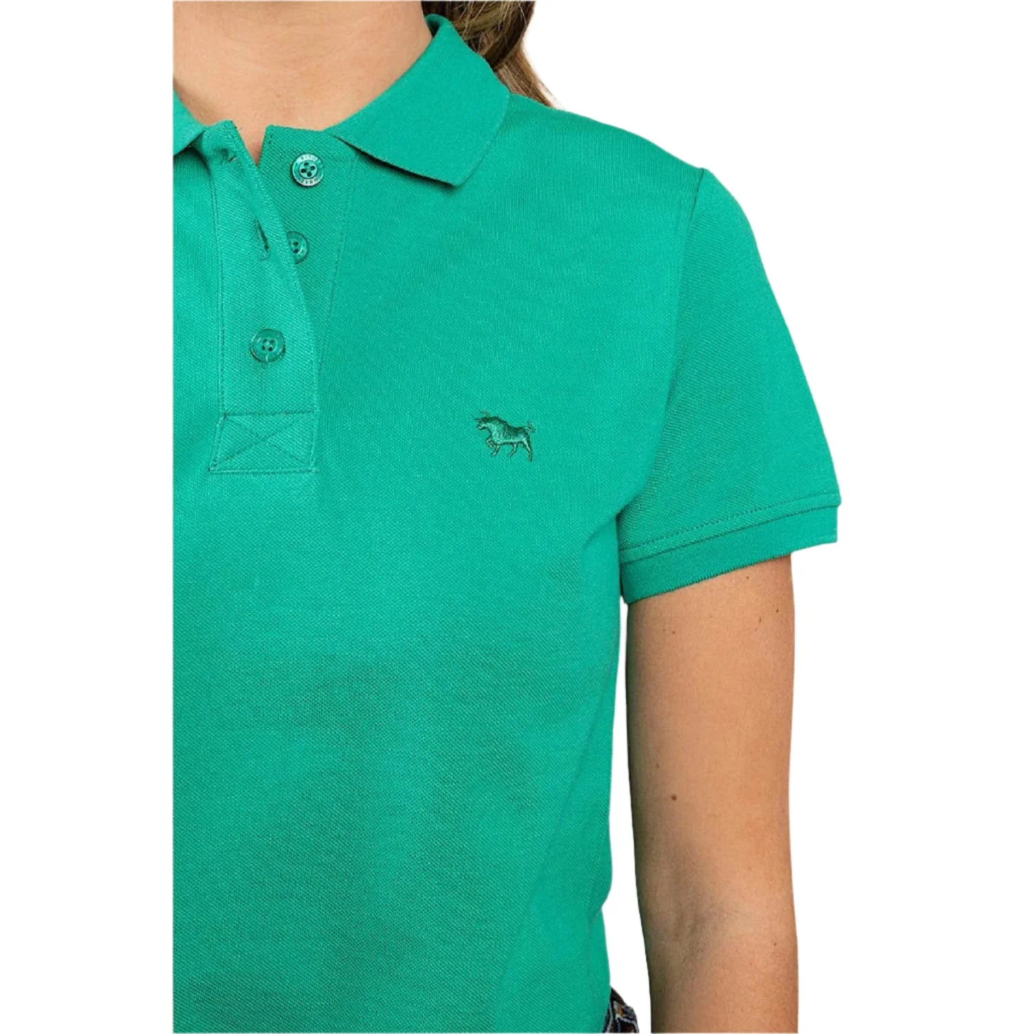 Ringers Western Women's Essential Polo - Green - Image 3