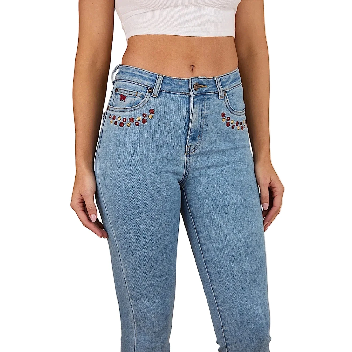 Ringers Western Women's In Bloom High Rise Bootleg Jean - Light Wash Blue - Image 4