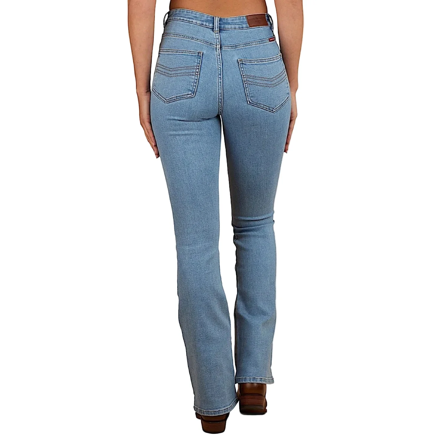 Ringers Western Women's In Bloom High Rise Bootleg Jean - Light Wash Blue - Image 5