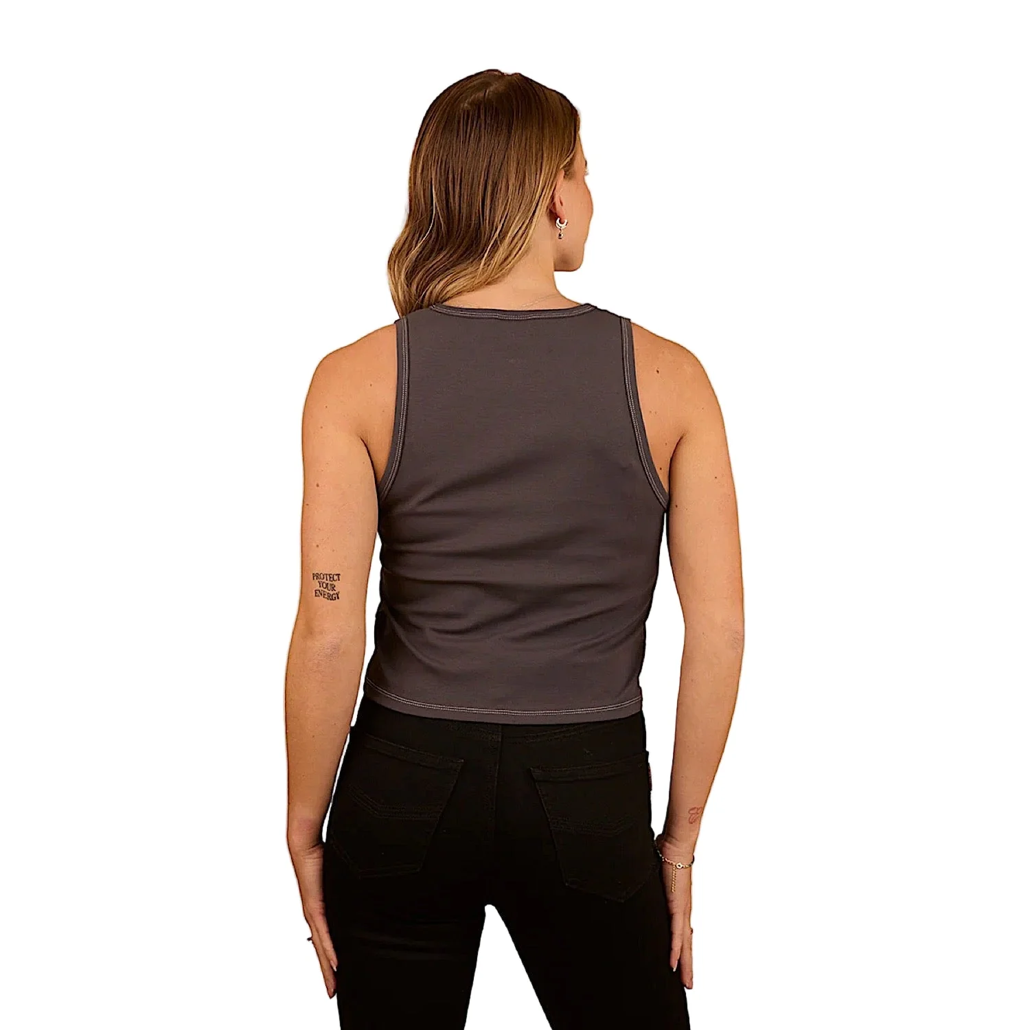 Ringers Western Women's Let's Horse Around Tank - Washed Black - Image 2