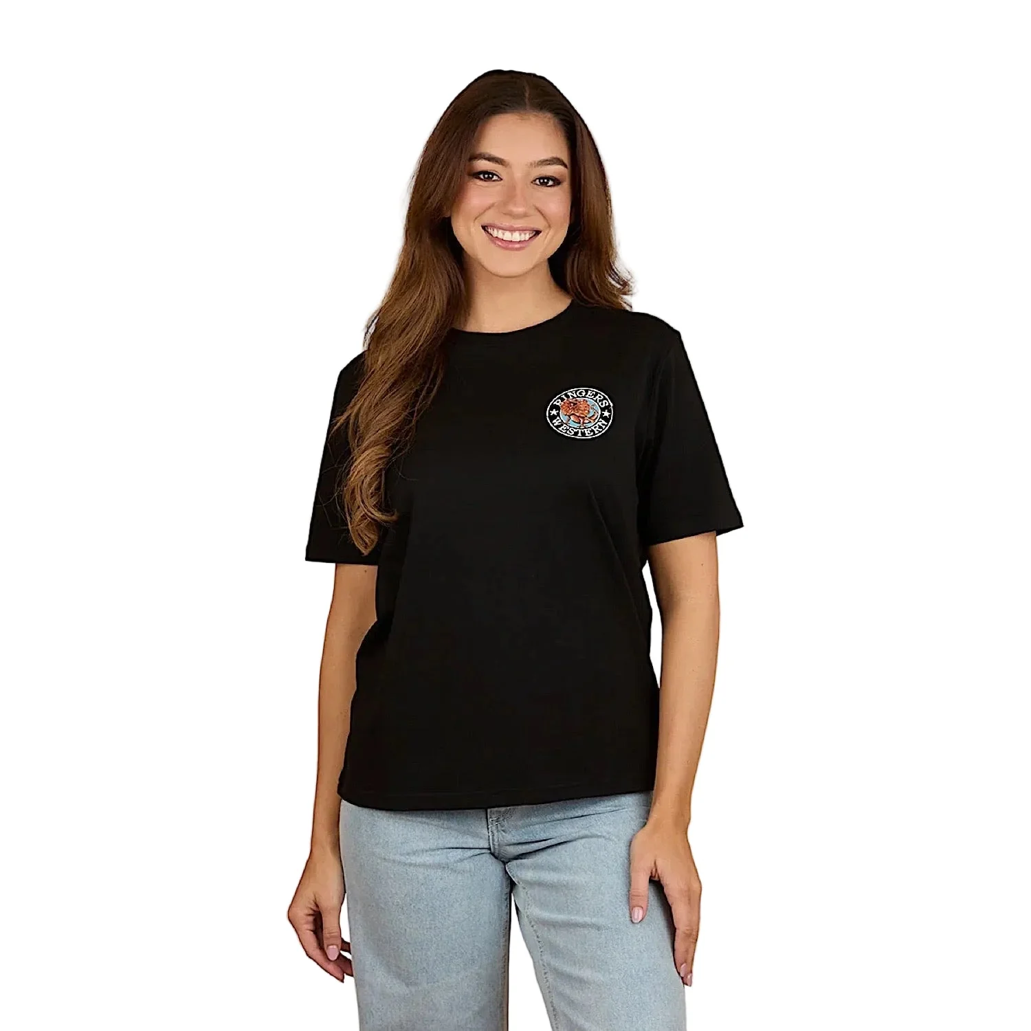 Ringers Western Women's Outta Towner Loose Fit T-Shirt - Black - Image 2