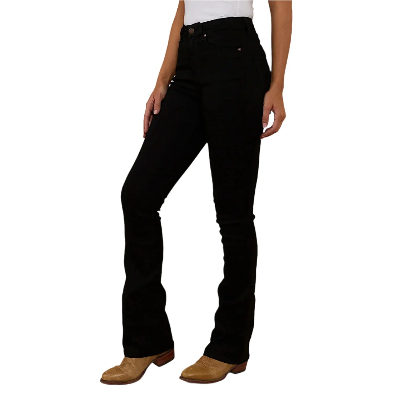 Ringers Western Women's Penny High Rise Bootleg Jean - Black - Image 2