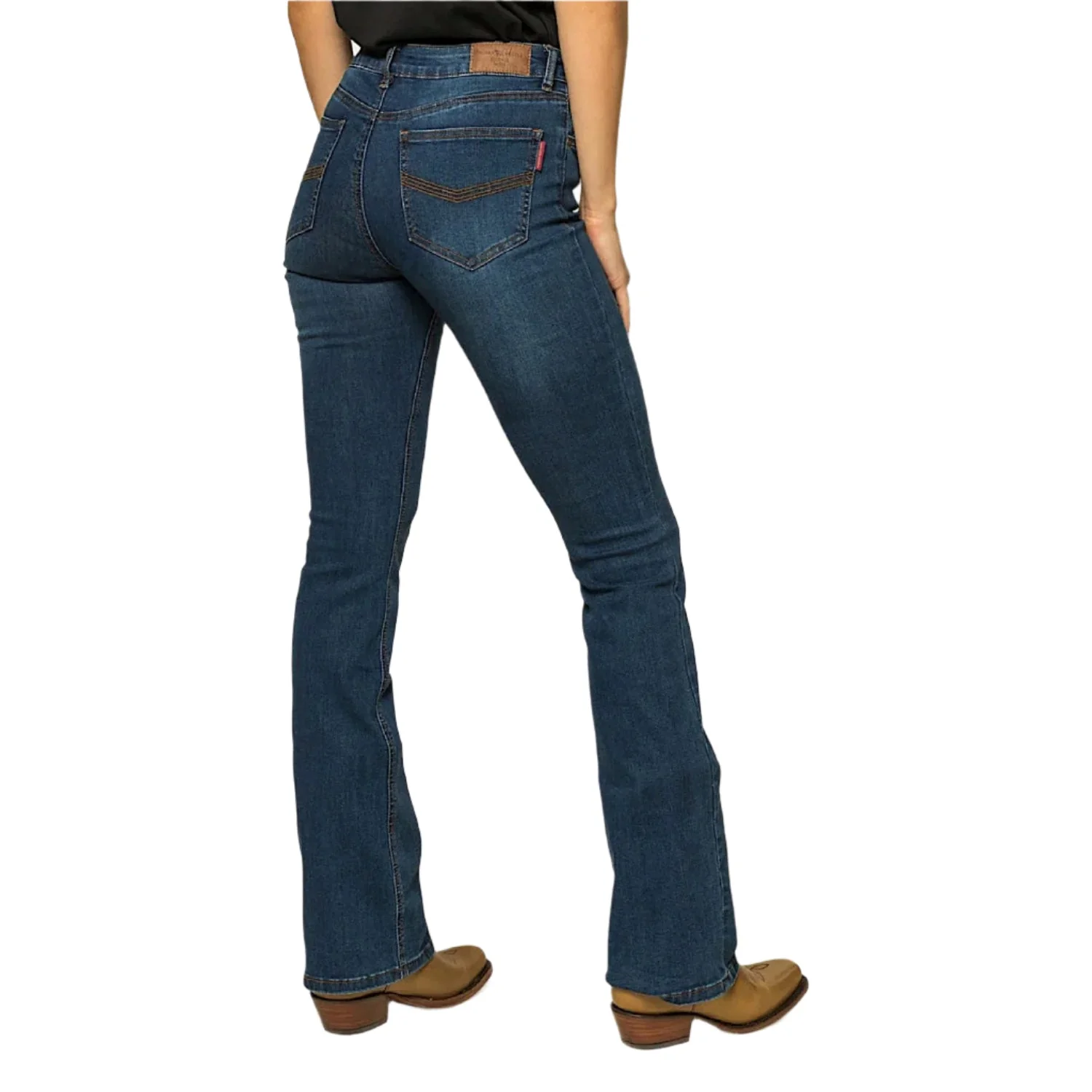 Ringers Western Women's Selina Mid Rise Bootleg Jean - Classic Blue - Image 2