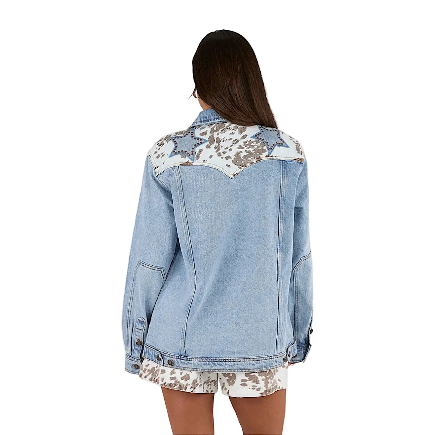 Ringers Western Women's The Hoedown Denim Jacket - Light Blue Wash - Image 2