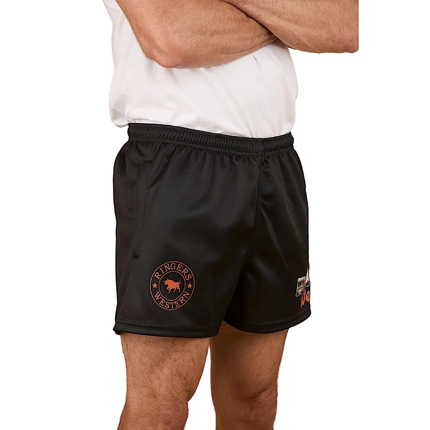 Ringers Western Yarded Footy Short - Black - Image 4