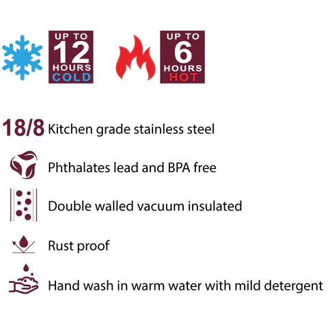 Ringers Western Yarra Powder Coated Insulated Tumbler - Maroon - Image 3