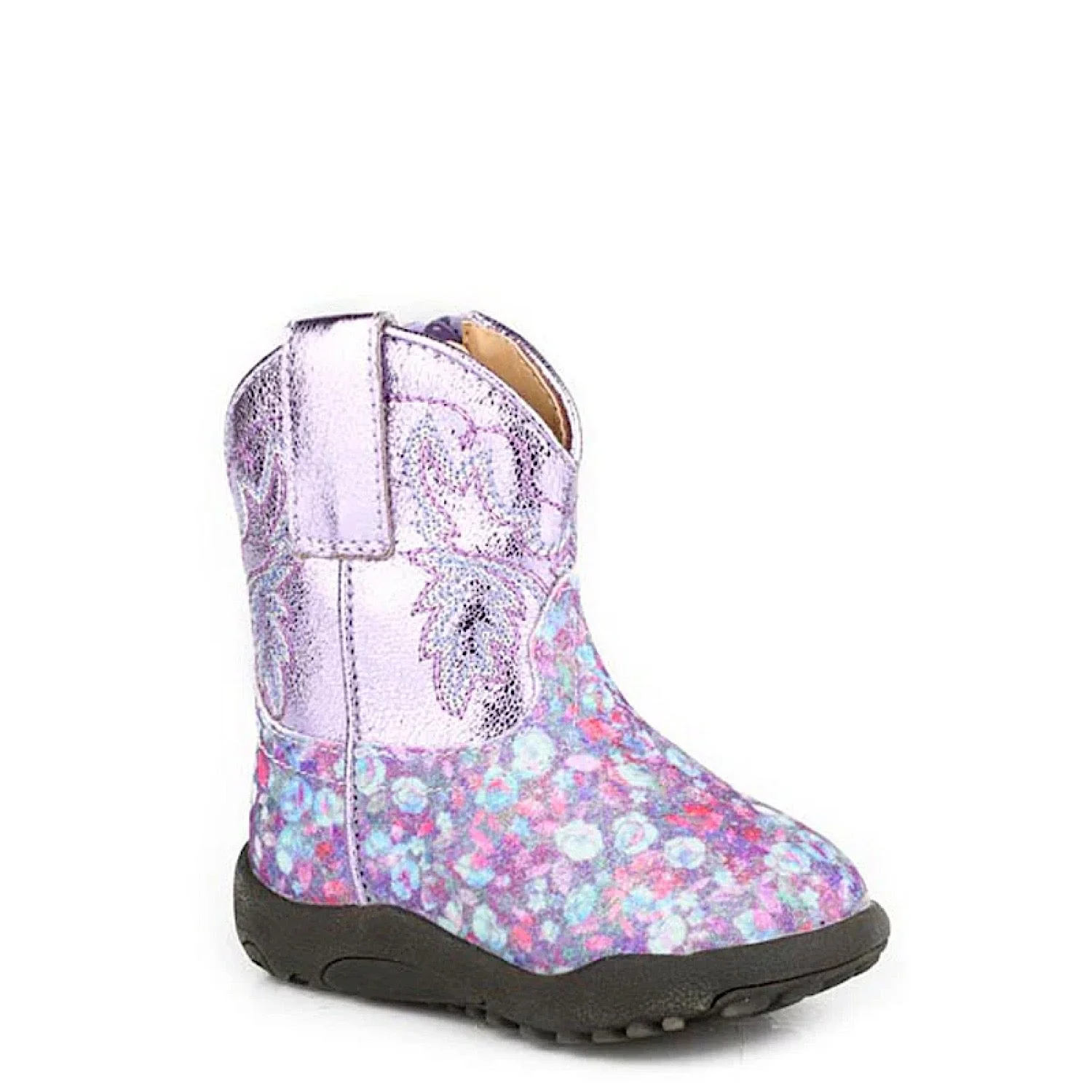 Roper INFANT Cowbaby Glitter Bloom - Glitter Floral / Purple