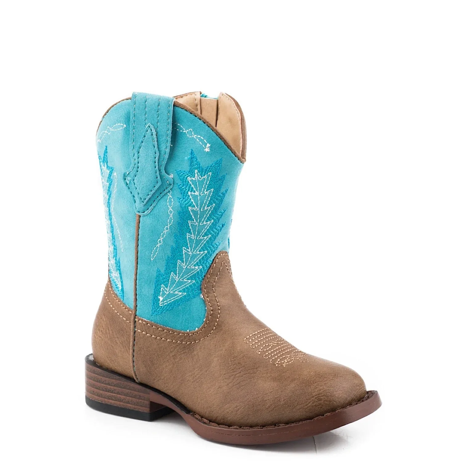 Roper TODDLER Billy Western Boots - Tan / Turquoise