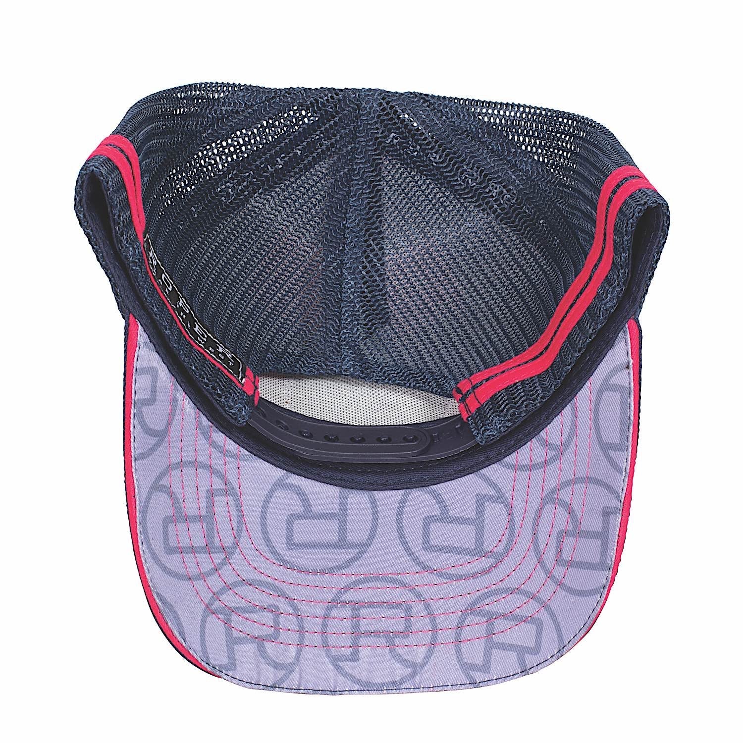 Roper Trucker Cap - Raspberry / Navy - Image 2