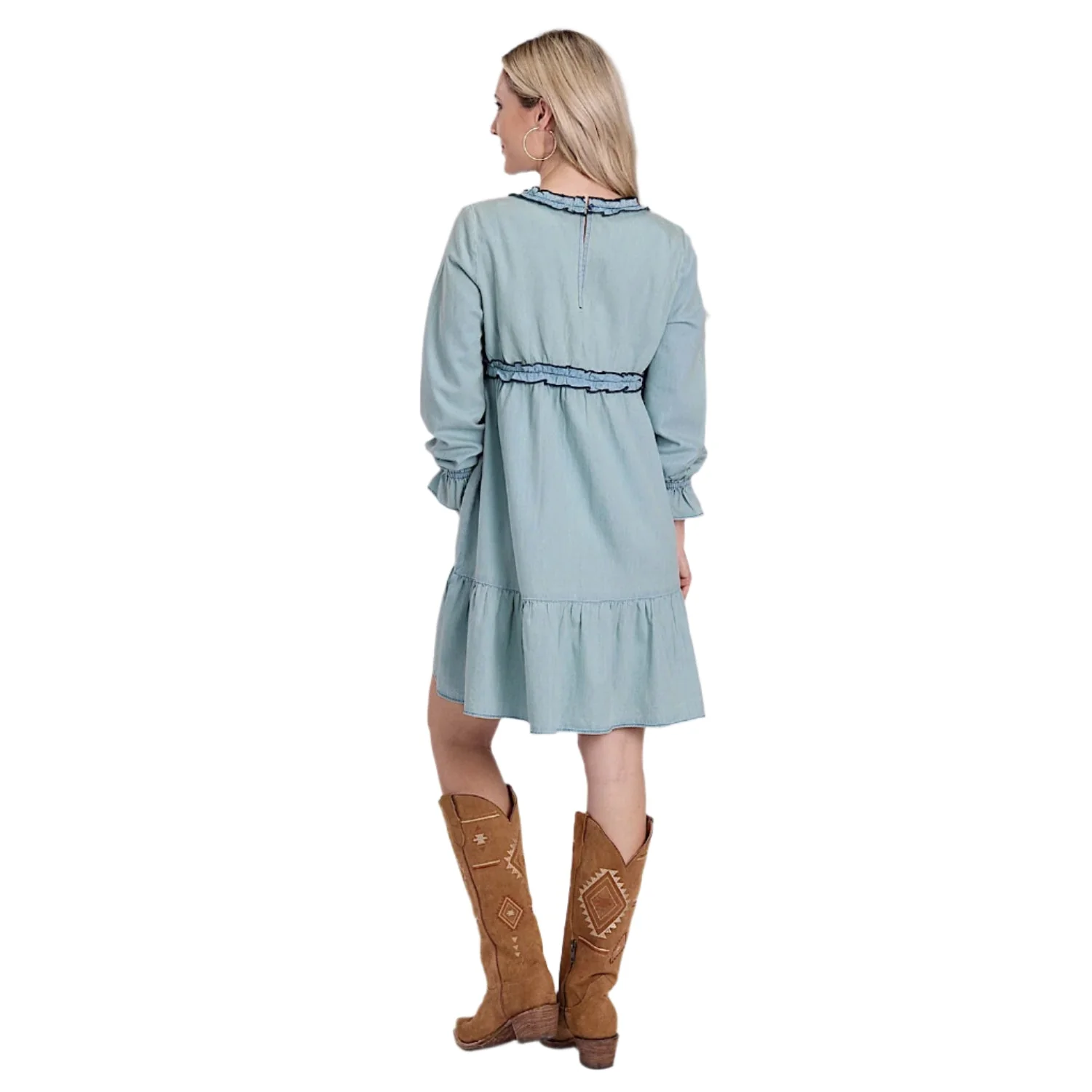 Roper Women's Five Star Collection Dress - Solid Blue - Image 2