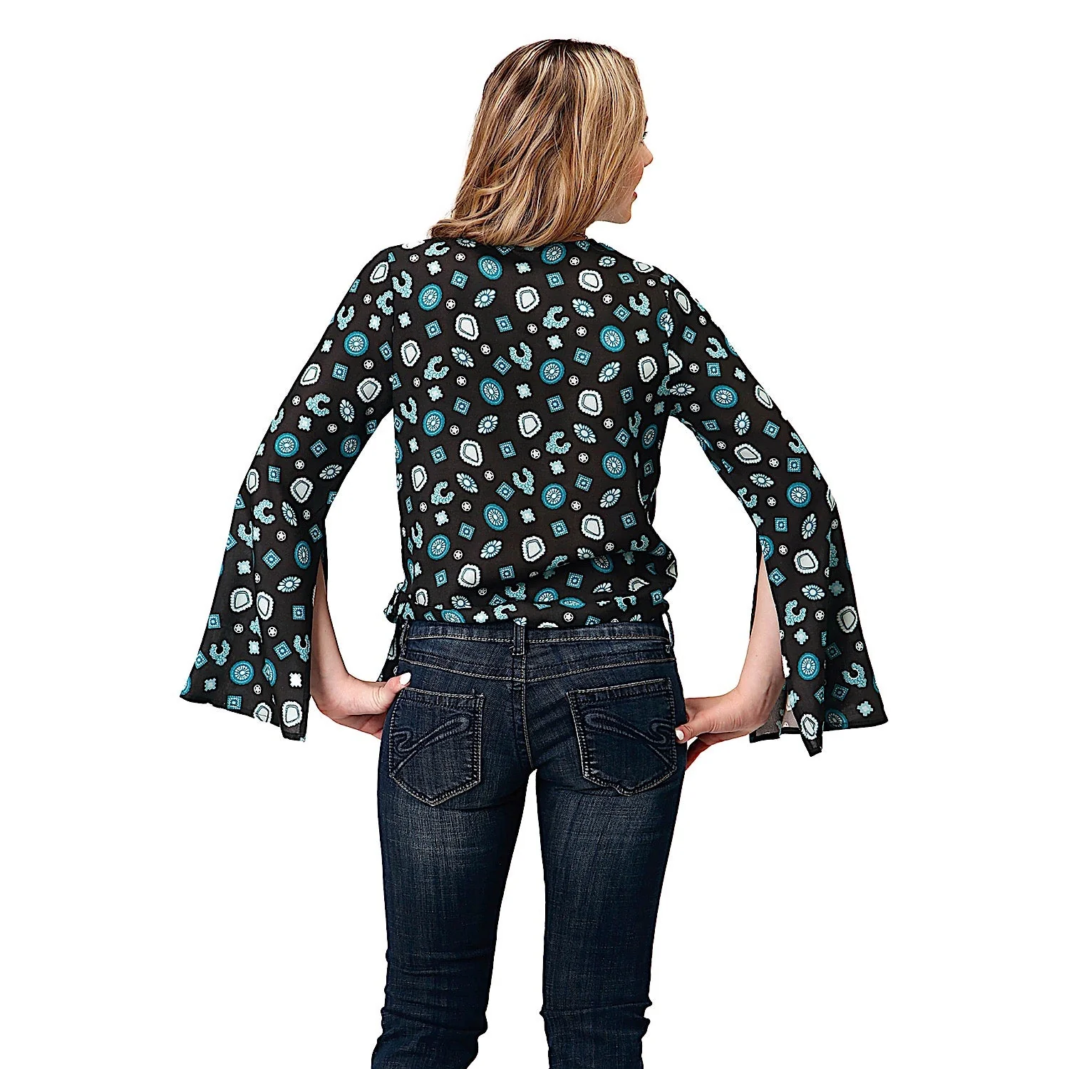 Roper Women's Five Star Collection Shirt - Jewellery Print - Image 2