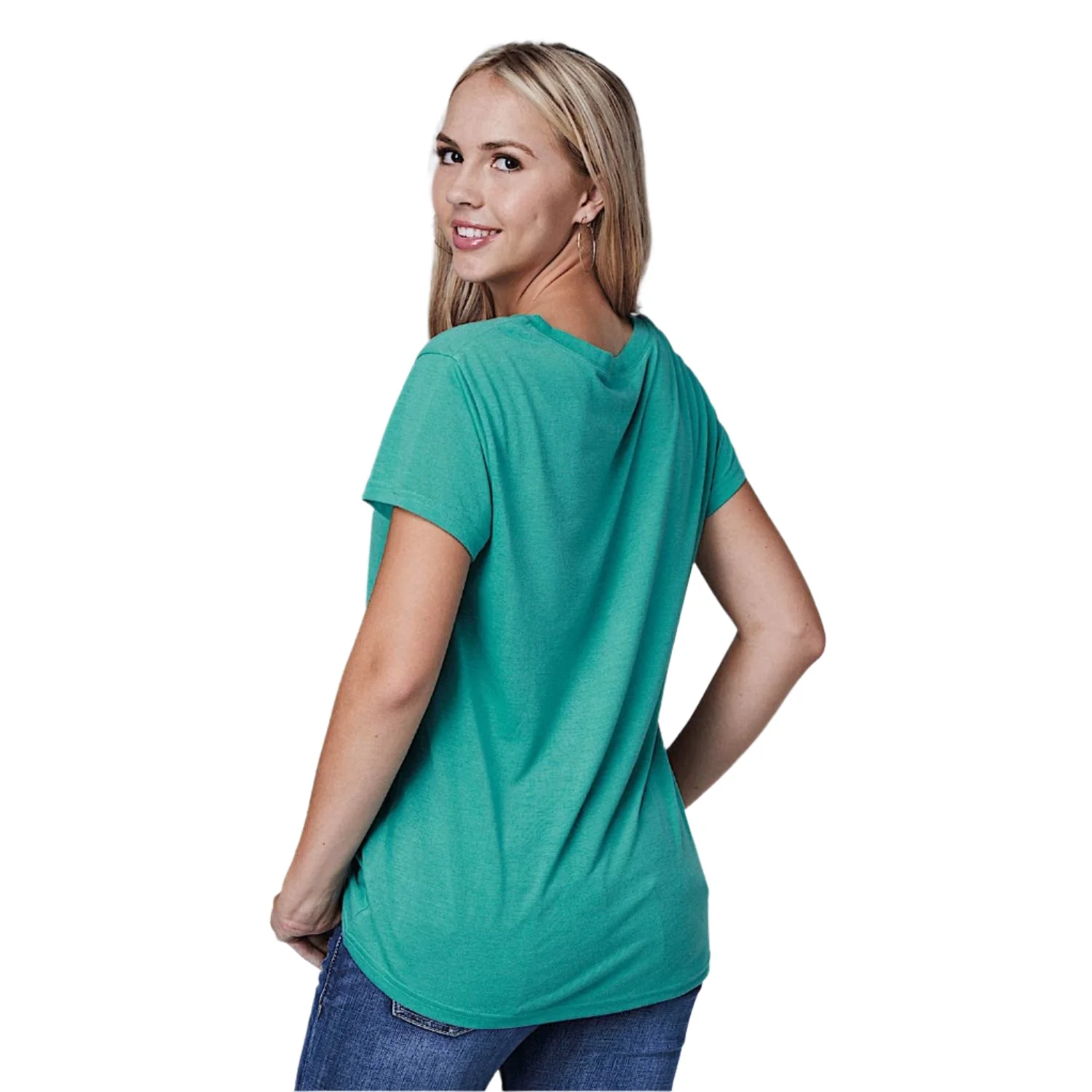 Roper Women's Five Star Collection T-Shirt - Turquoise - Image 2