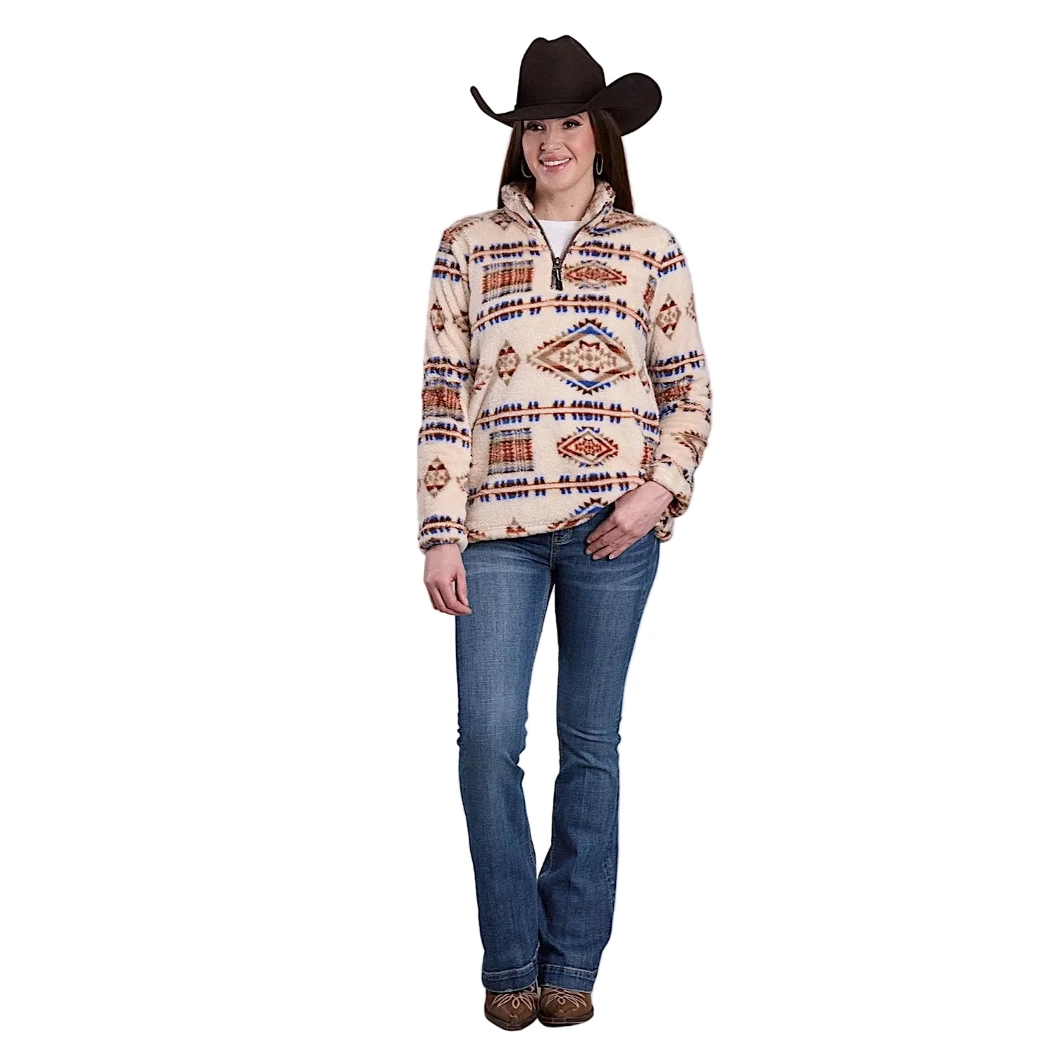 Roper Women's Fleece Pullover - Brown - Image 3
