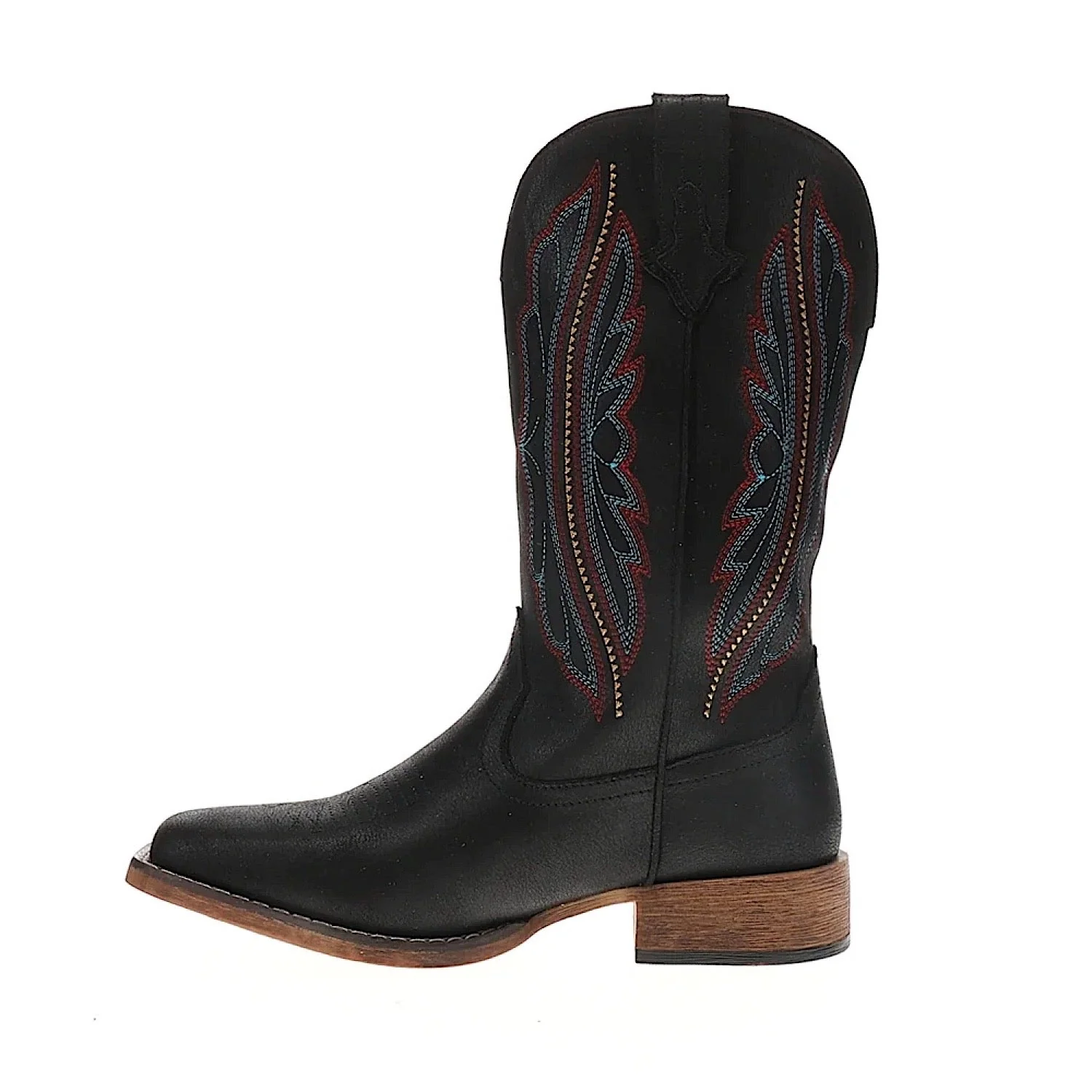 Roper Women's Loretta Embroidered Wide Square Toe Western Boot - Black - Image 4