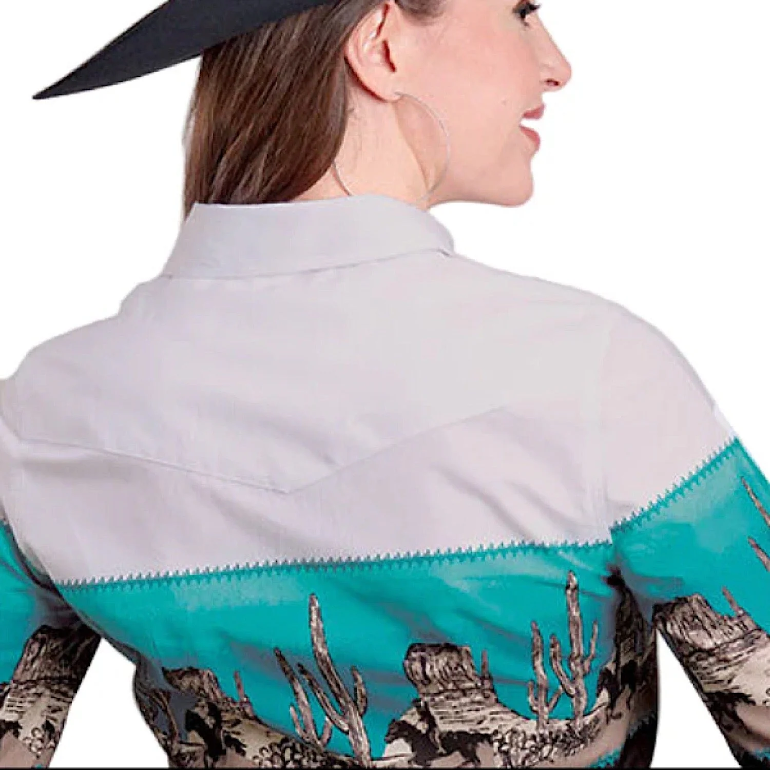 Roper Women's Vintage Collection Shirt - Western Scenic Print Black - Image 2