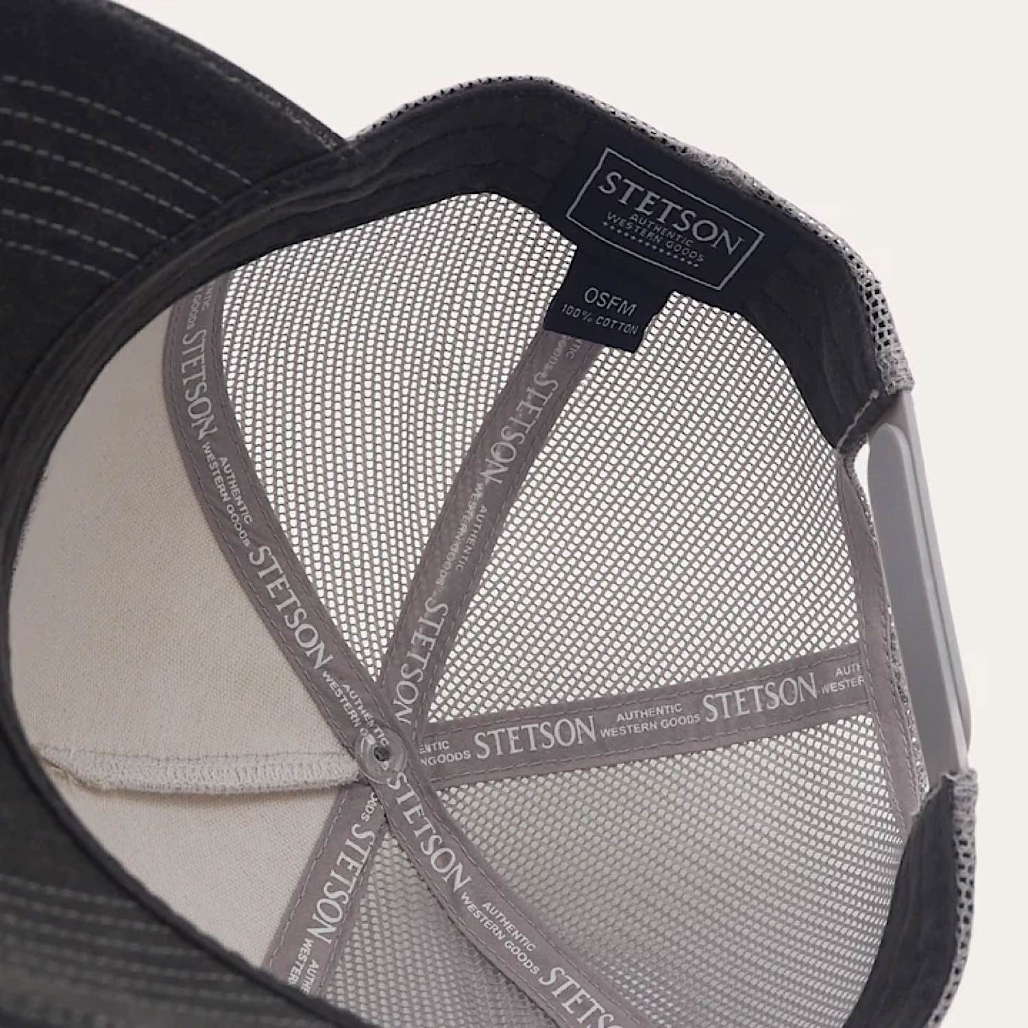 Stetson Bison Trucker Cap - Steel Grey - Image 3
