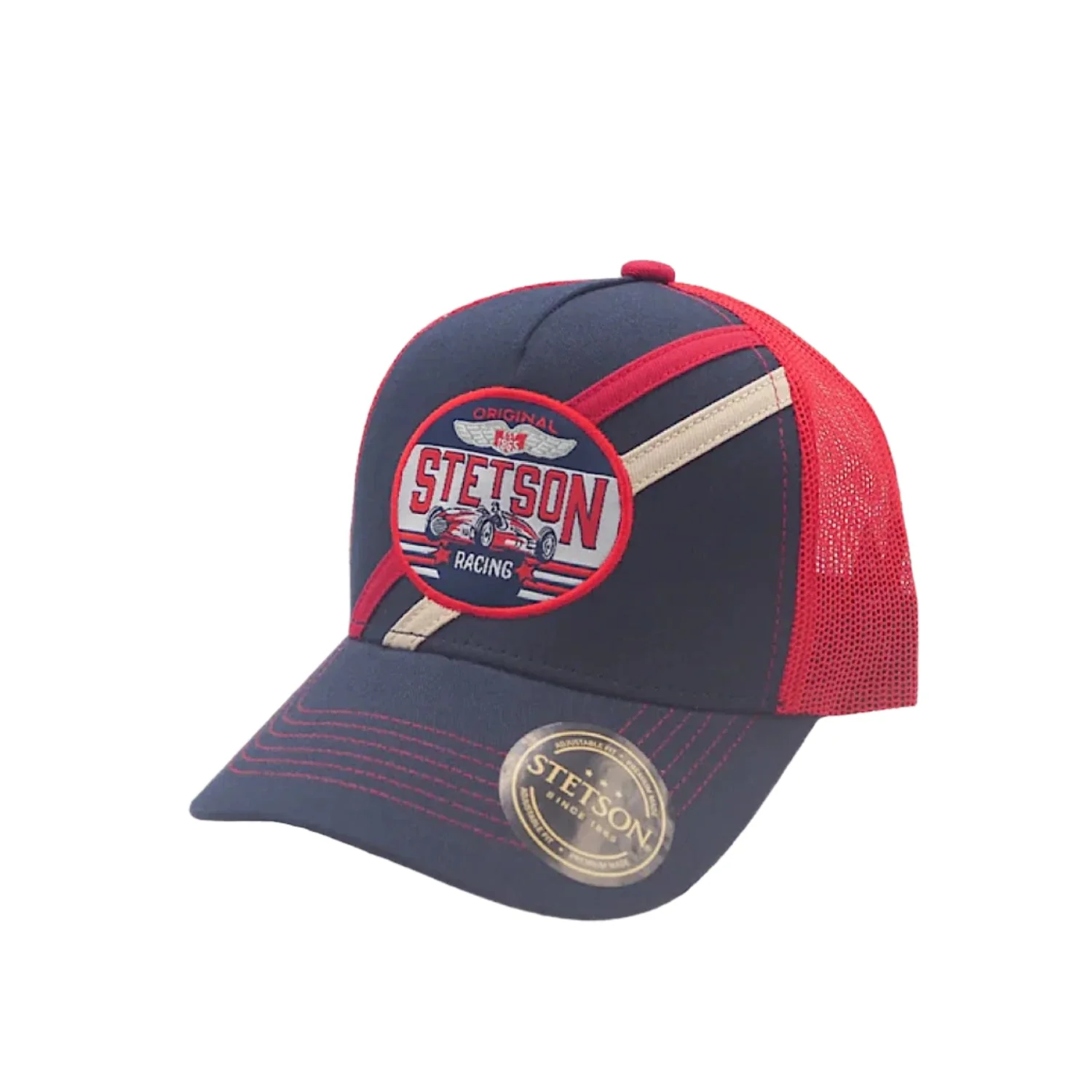 Stetson Kid's Vintage Racing Trucker Cap - Navy / Red