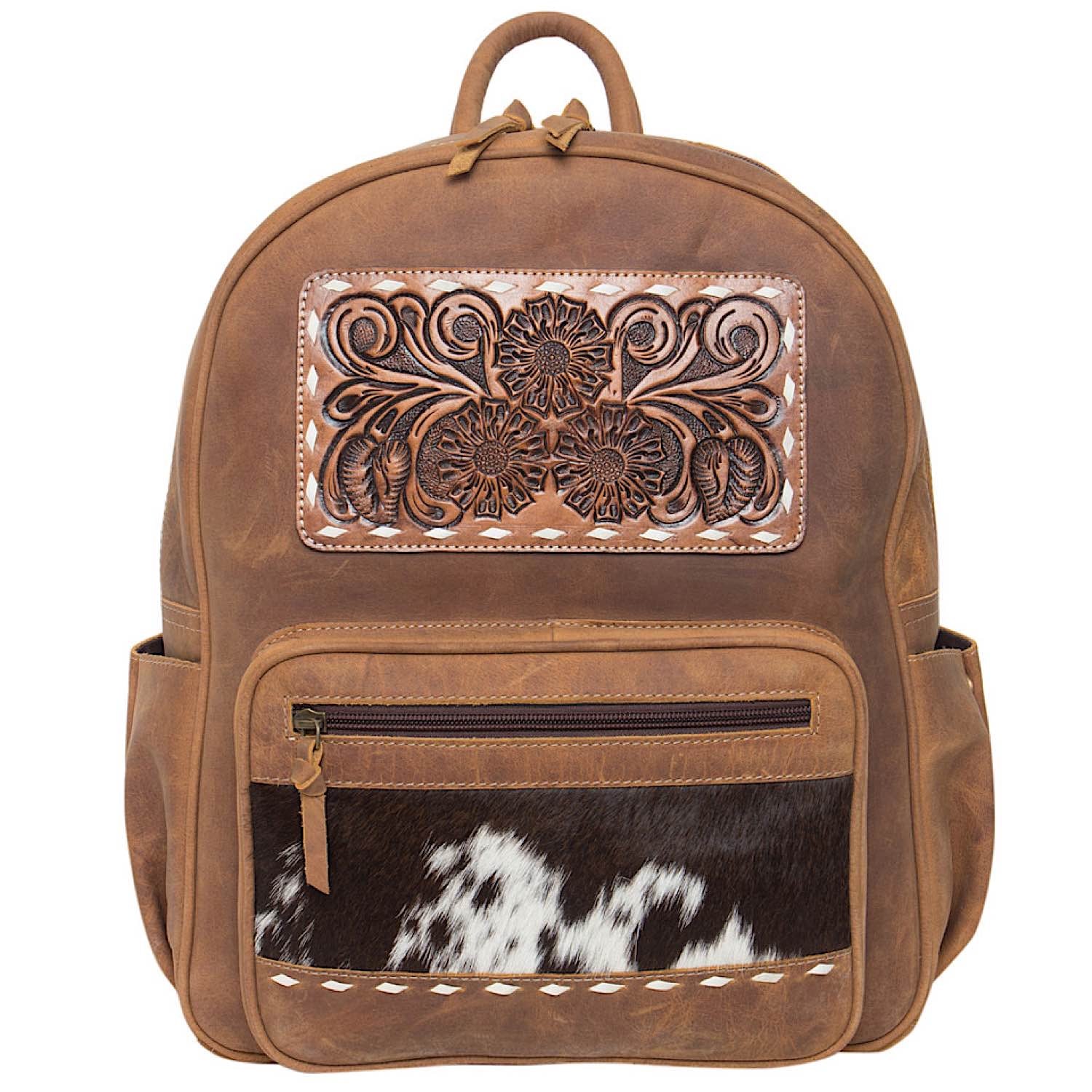 The Design Edge Women's Antique Leather Backpack Venezuela – Brown