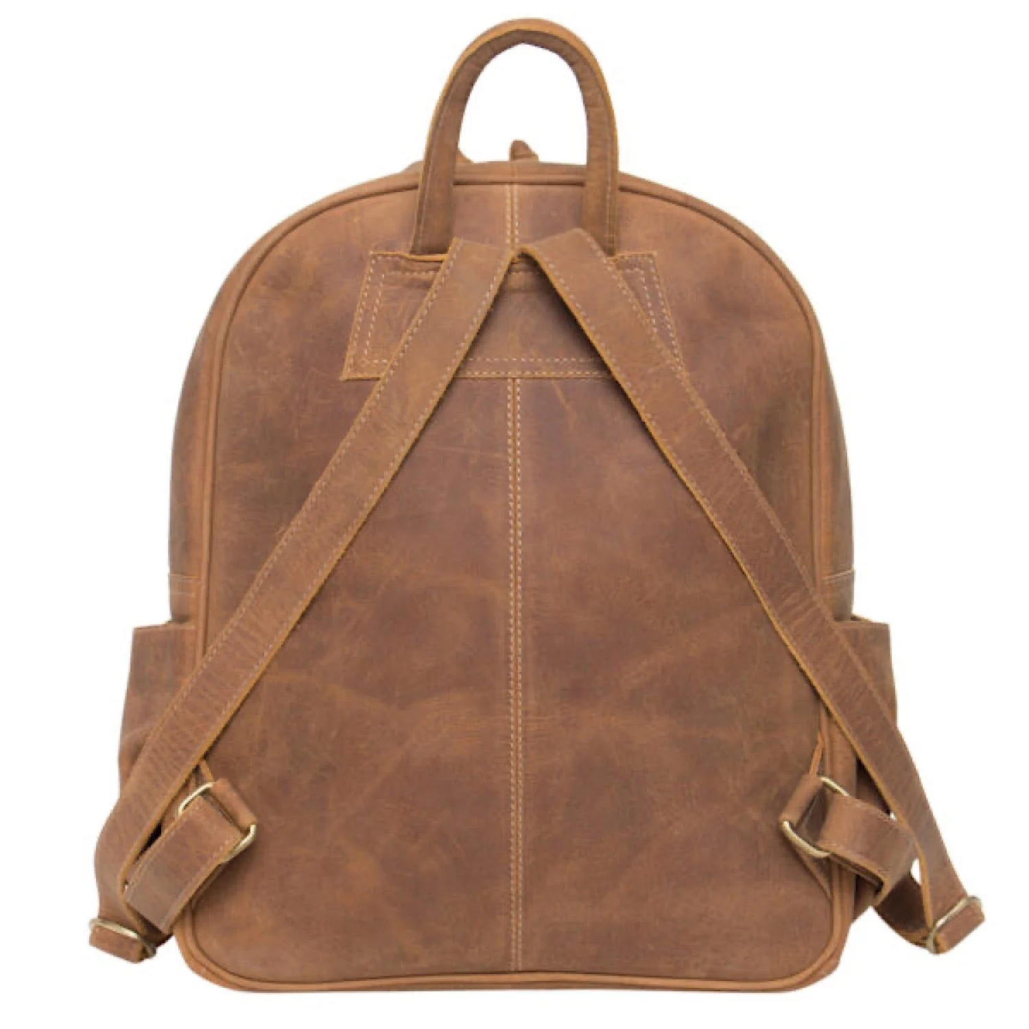 The Design Edge Women's Antique Leather Backpack Venezuela – Brown - Image 2