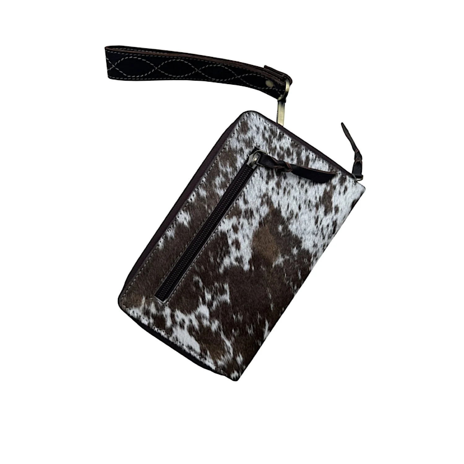 The Design Edge Women's Tooling Cowhide Boot Stitch Clutch Wallet – Brown - Image 2