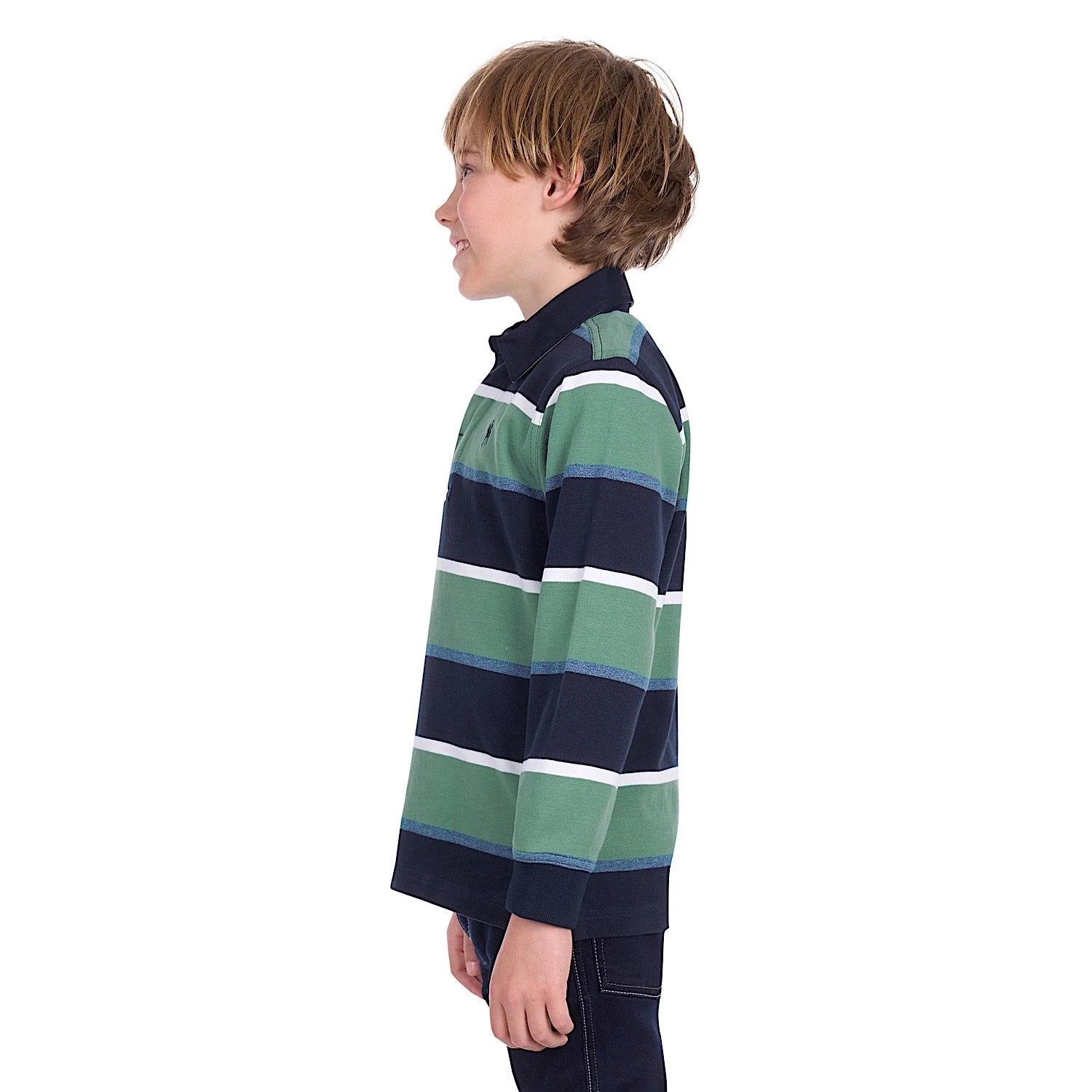 Thomas Cook Boy's Douglas Rugby - Navy / Sage - Image 2