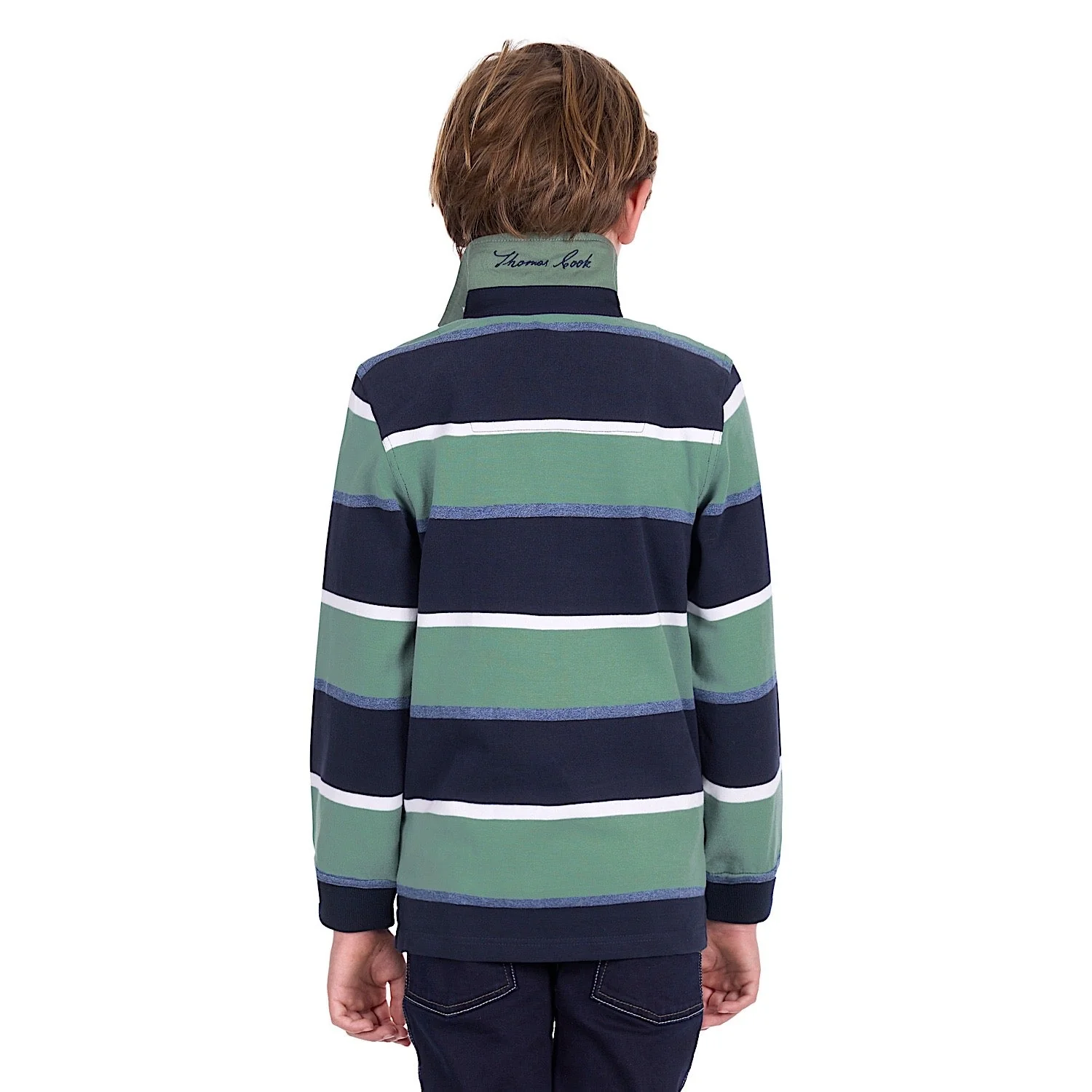 Thomas Cook Boy's Douglas Rugby - Navy / Sage - Image 3