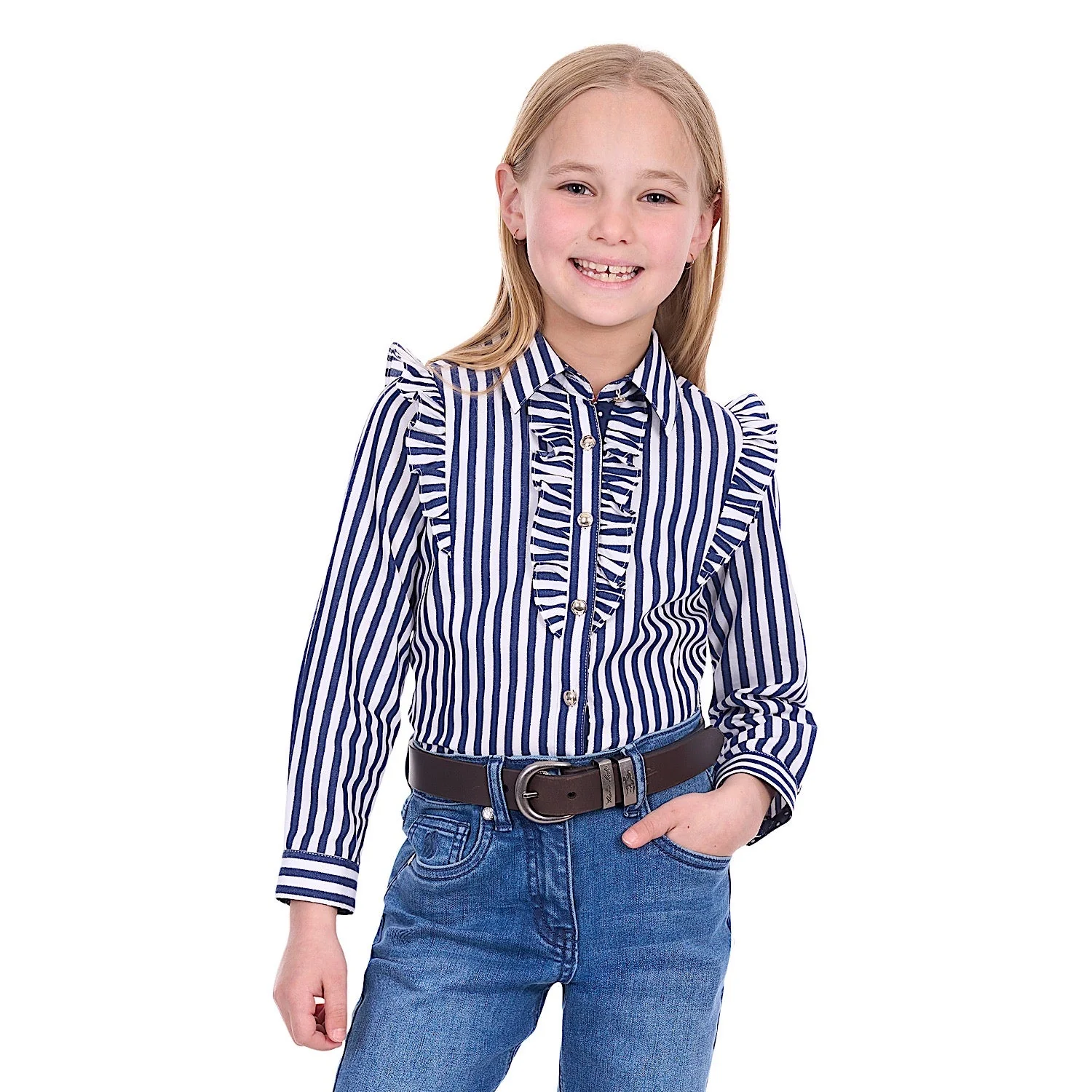 Thomas Cook Girl's Celine Shirt - Navy / White