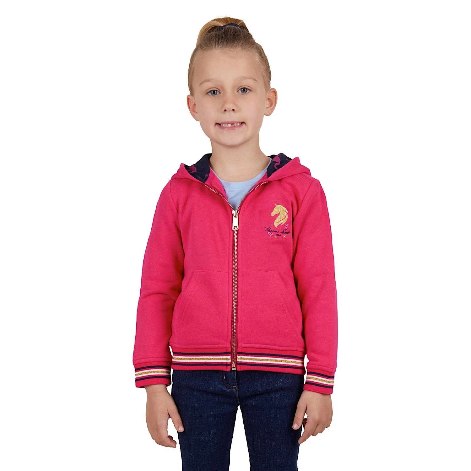 Thomas Cook Girls Chelsea Zip Up Hoodie Bright Rose
